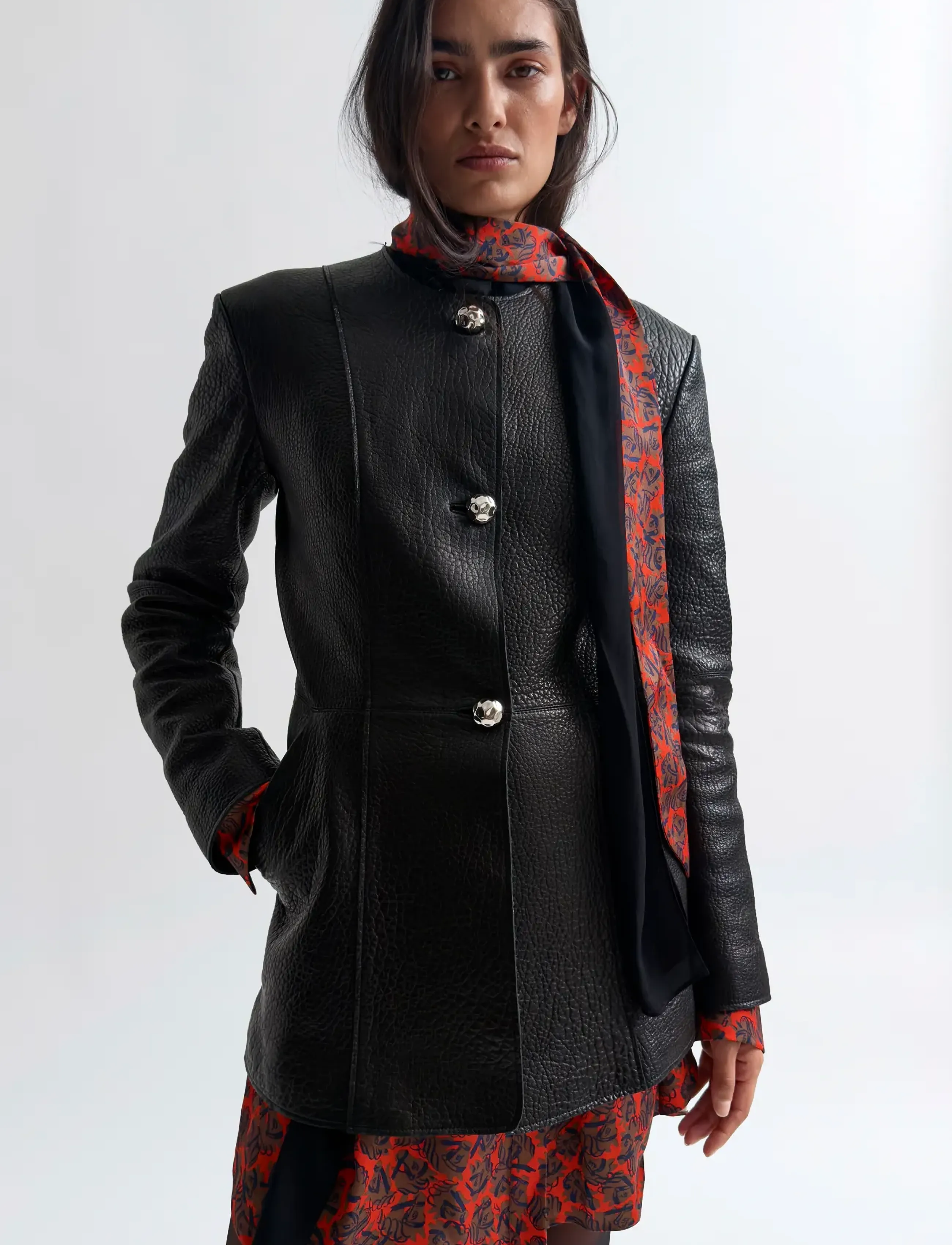 RODEBJER - Rodebjer Suzy Pebble - lederjacken - black - 3