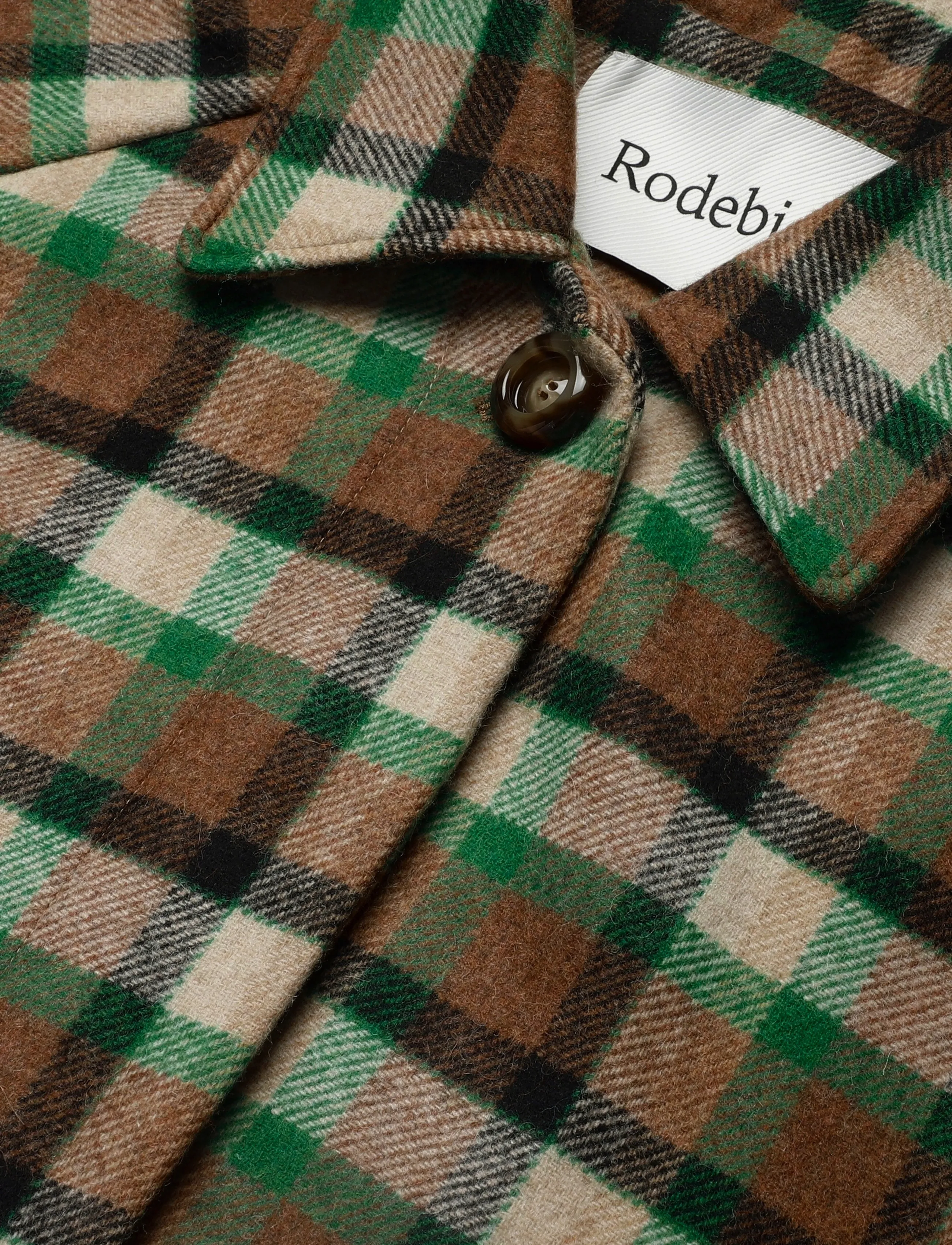 RODEBJER - Rodebjer Yuna Short Check - villased jakid - nutty/leaf green - 2