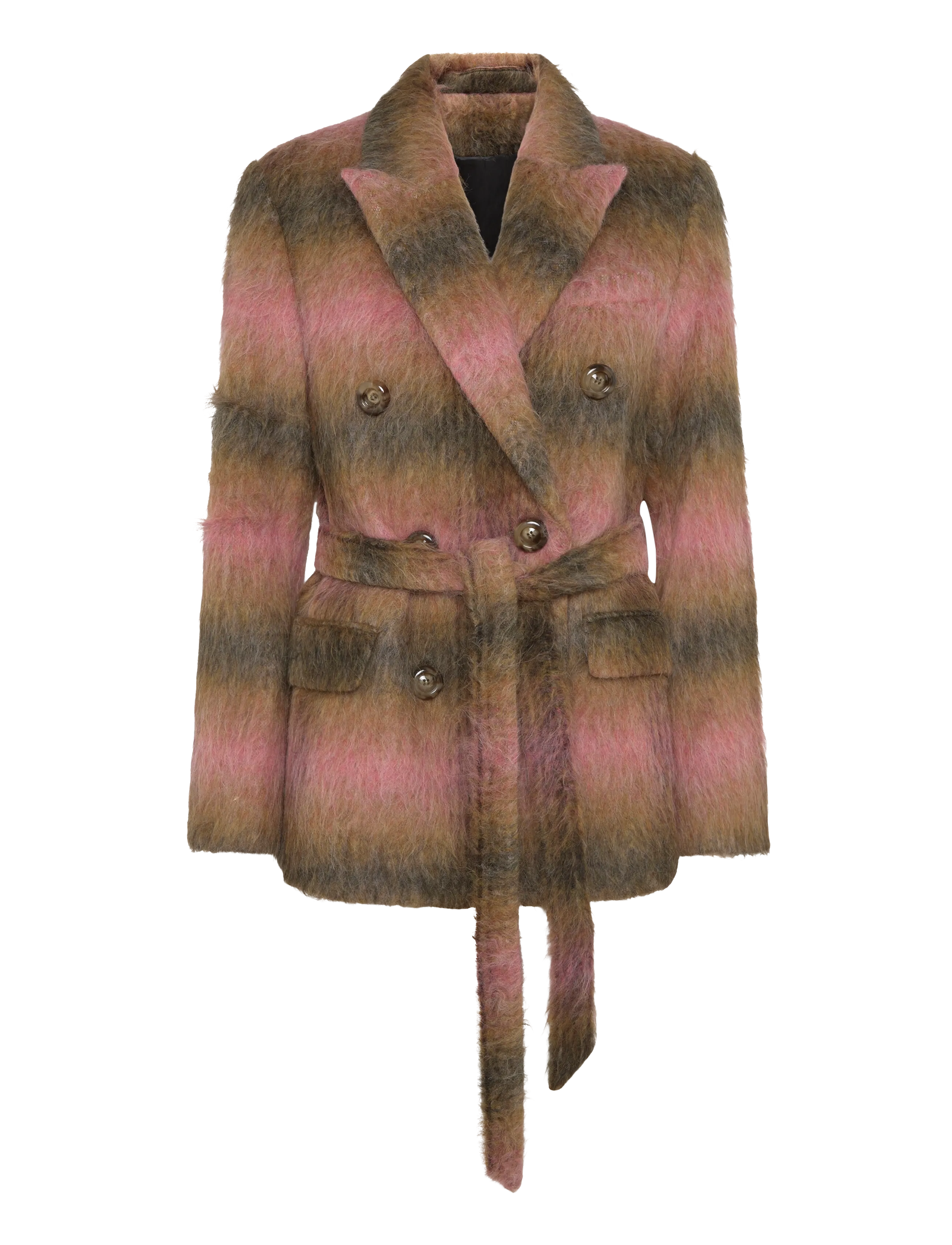 RODEBJER Rodebjer Leah Check - Belted blazers - NUTTY/PAINT PINK / brown