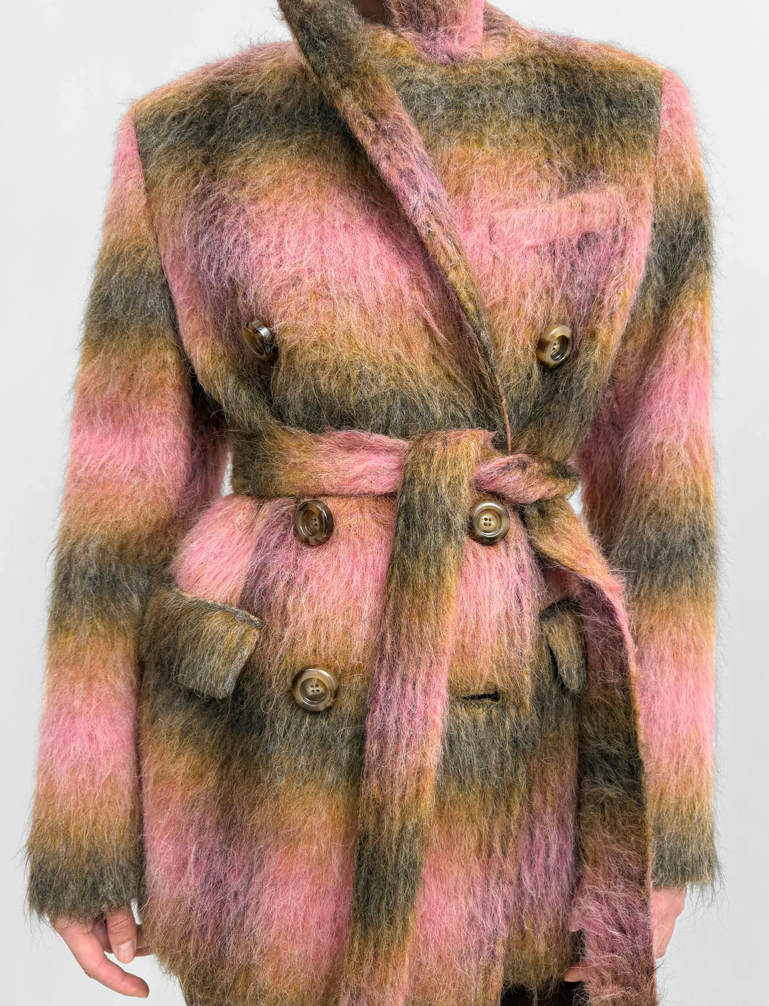 RODEBJER - Rodebjer Leah Check - blazer mit gürtel - nutty/paint pink - 4