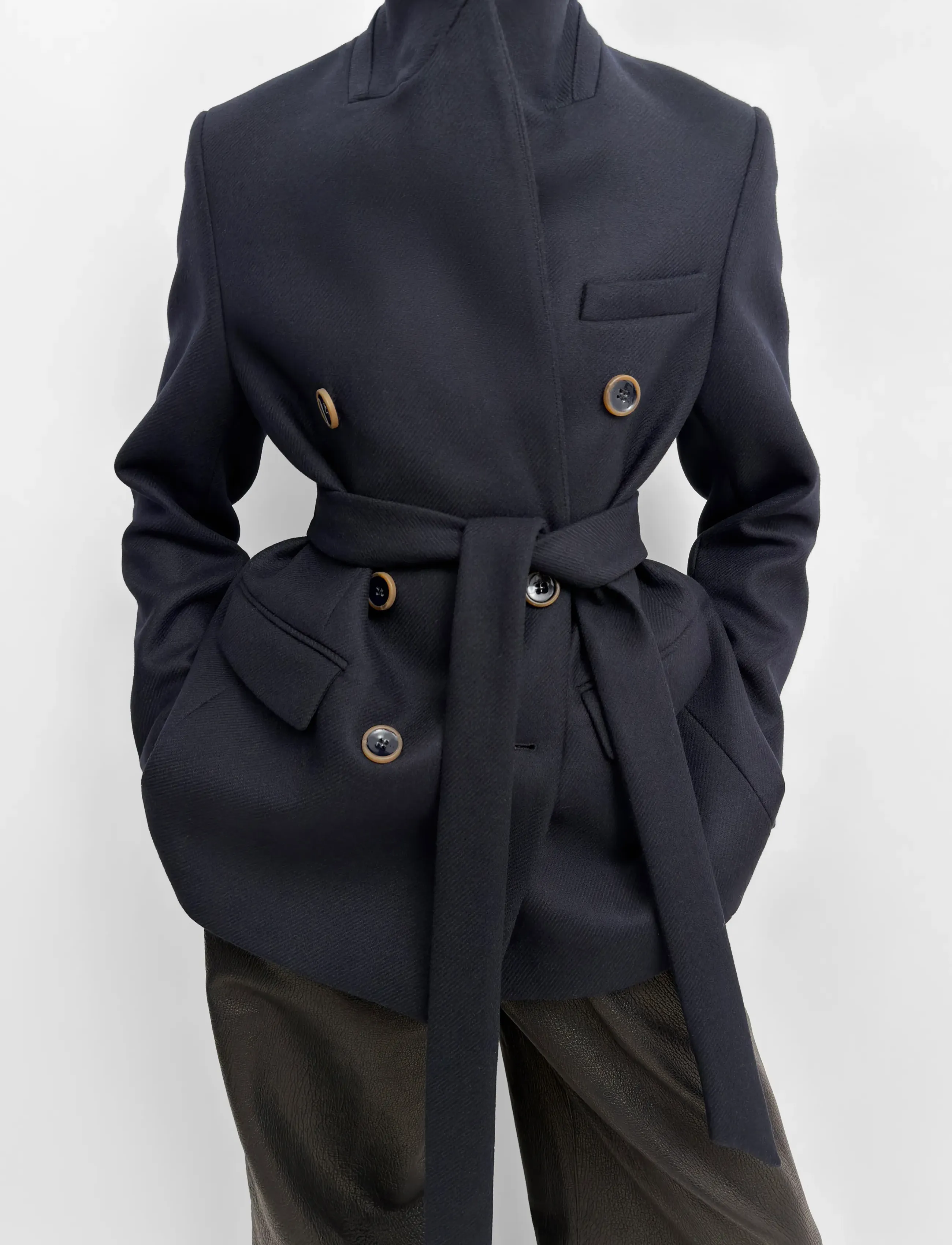 RODEBJER - Rodebjer Leah Twill - belted blazers - navy - 3