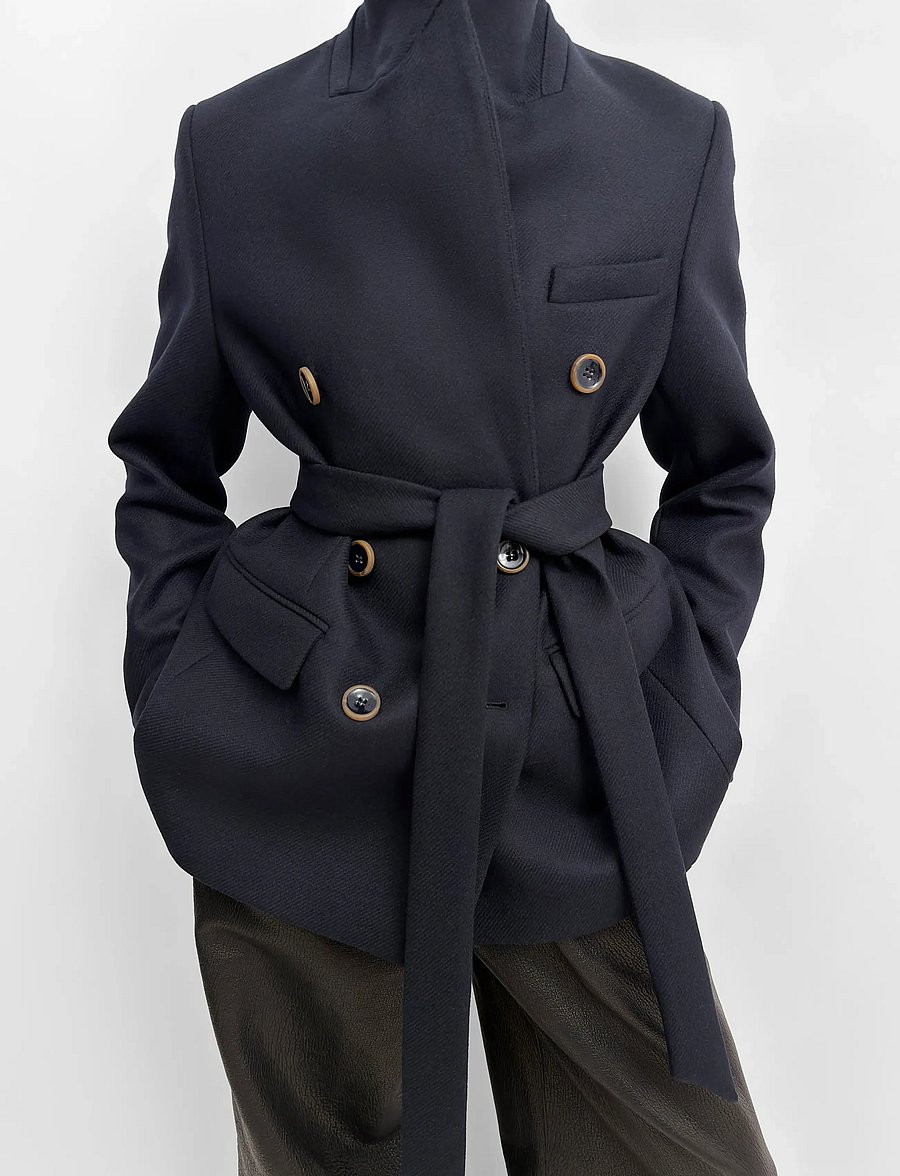 RODEBJER - Rodebjer Leah Twill - belted blazers - navy - 3