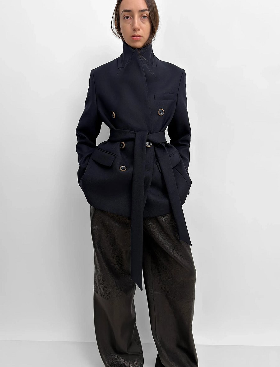 RODEBJER - Rodebjer Leah Twill - belted blazers - navy - 4
