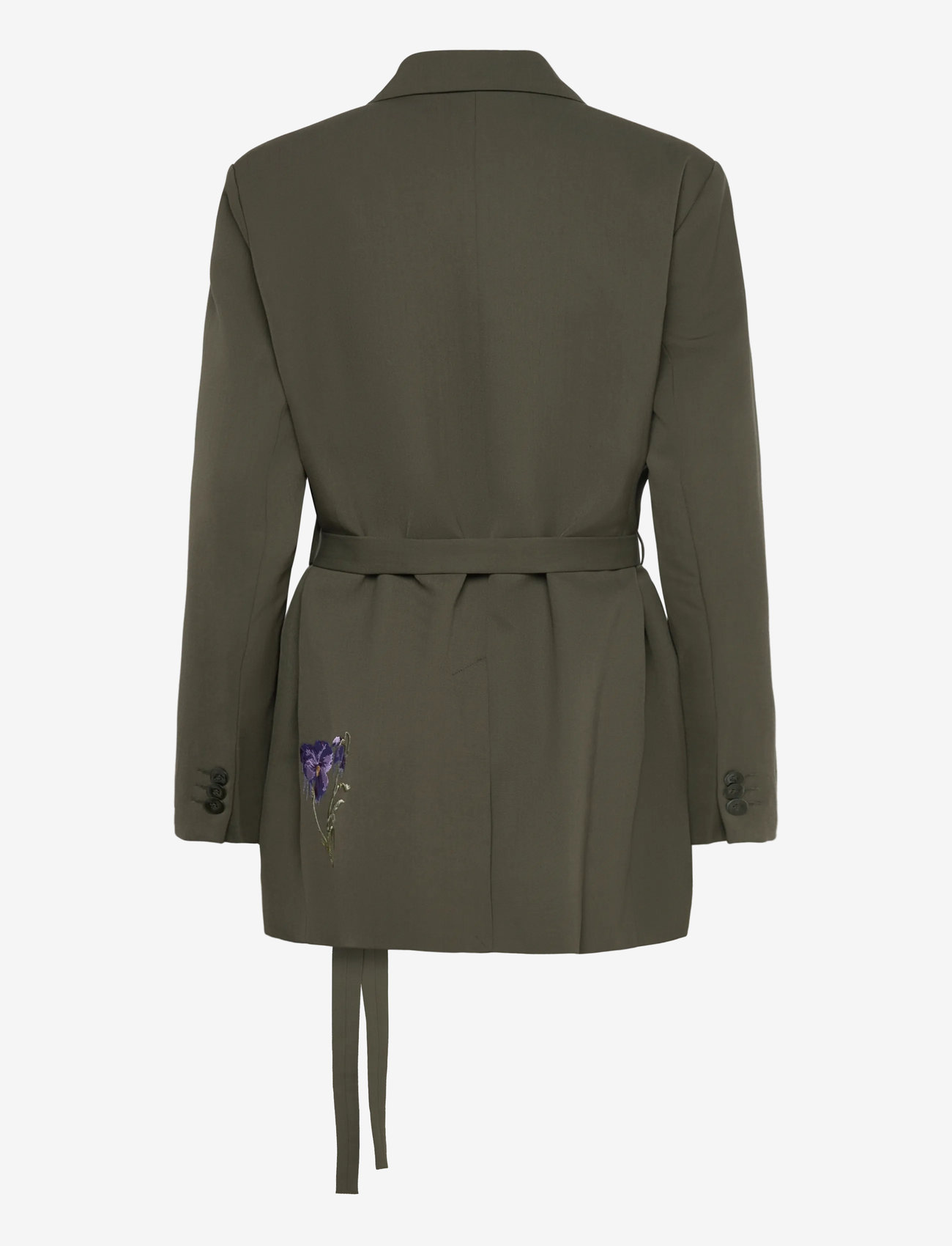 RODEBJER - Rodebjer Stand Embroidery - blazere med bælte - dark moss - 1