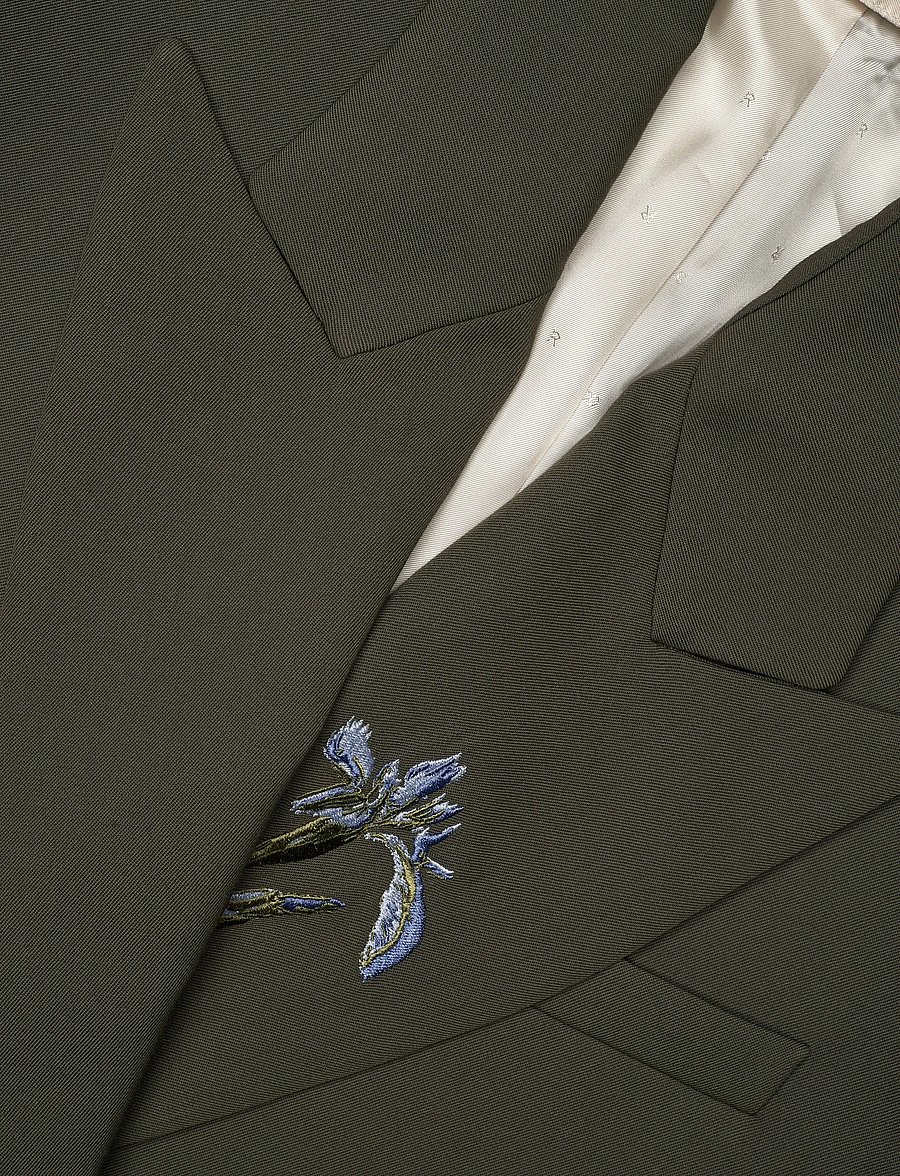 RODEBJER - Rodebjer Stand Embroidery - blazer mit gürtel - dark moss - 2