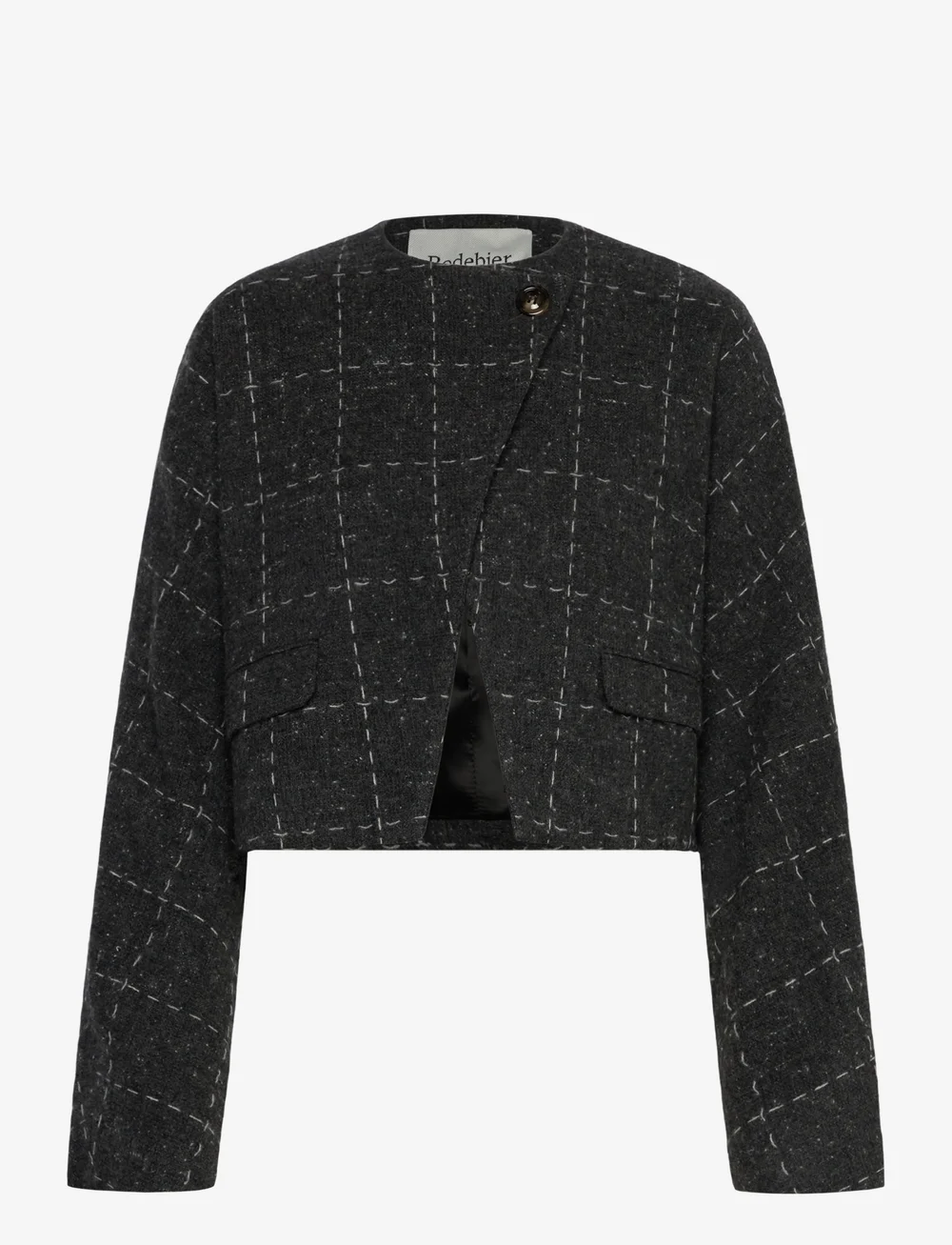 RODEBJER - Rodebjer Zola Check - lyhyet bleiserit - grey melange - 0