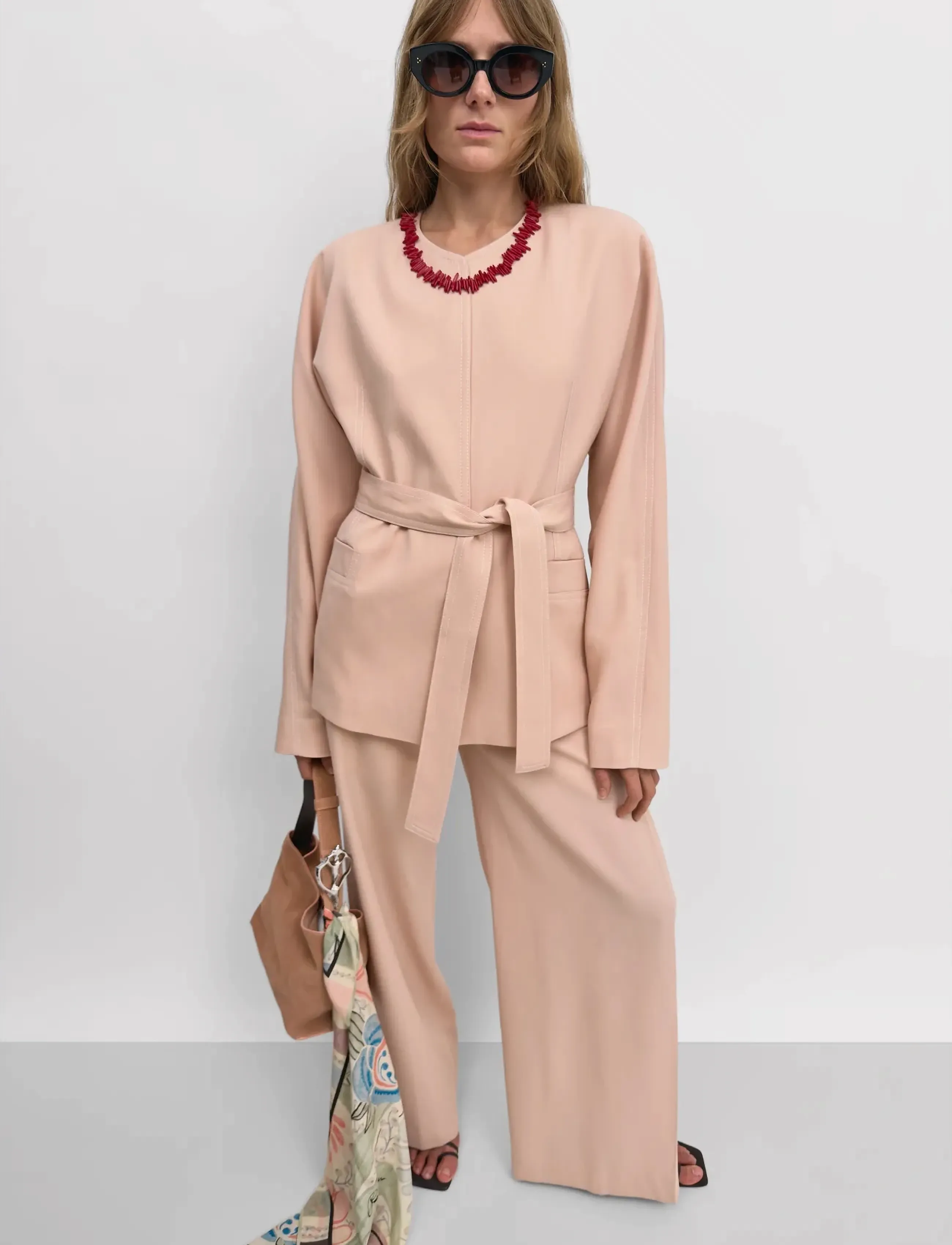 RODEBJER Rodebjer Faro Stitches - Transitional Layering - ANTIQUE PINK / pink/rose