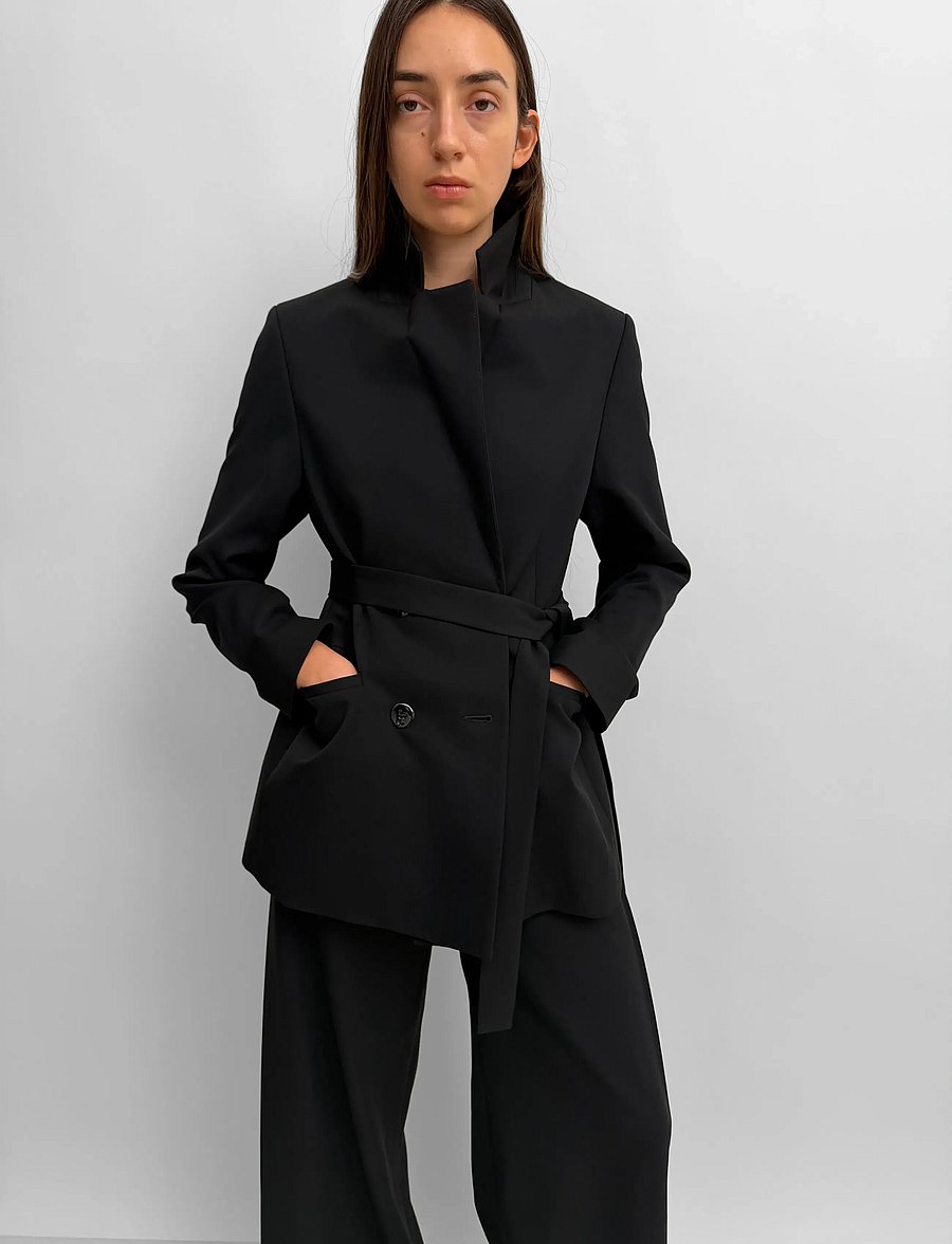 RODEBJER - Rodebjer Lucida Fluid - blazer mit gürtel - black - 4