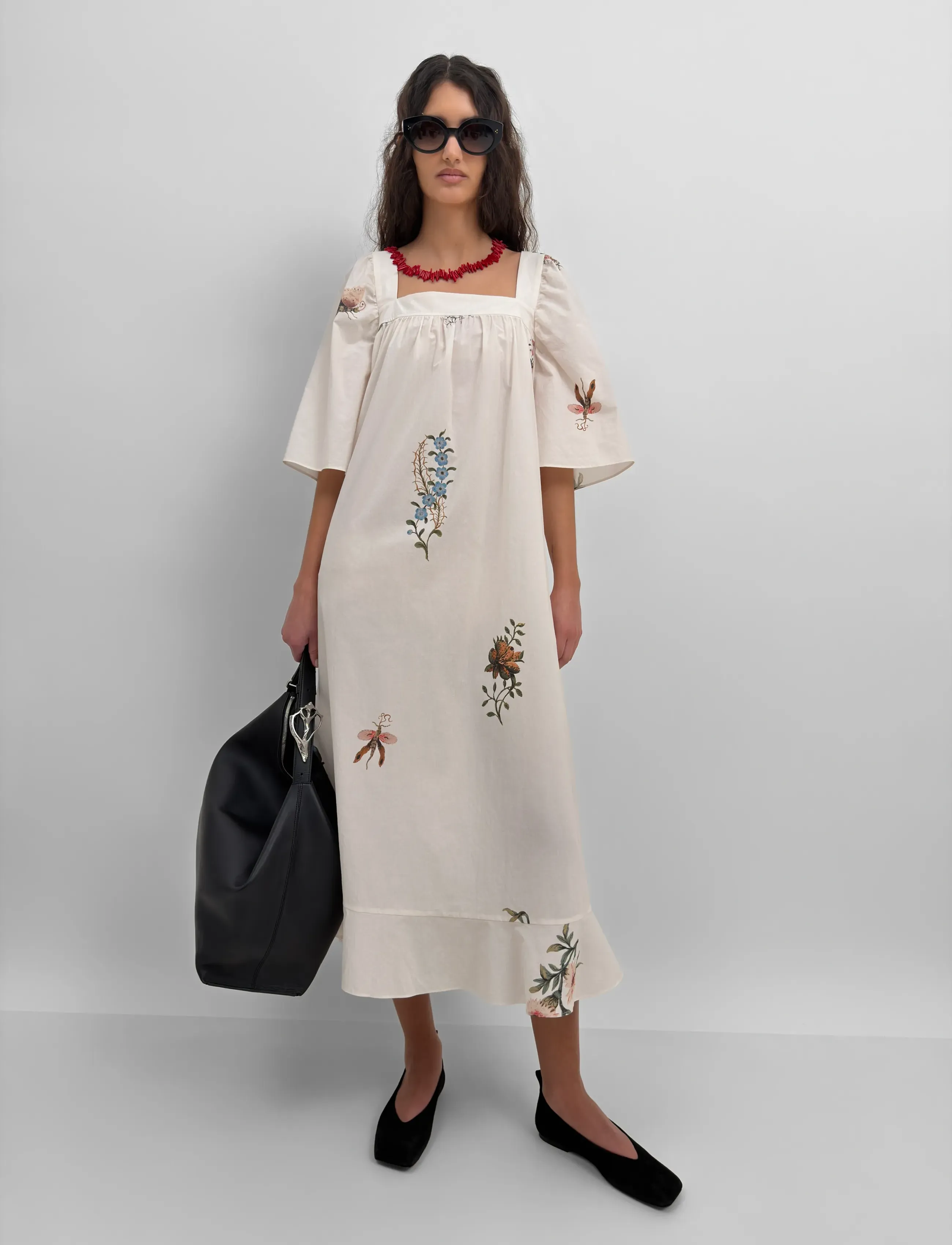 RODEBJER Rodebjer Salem Duchess - Robes midi - CREAM MULTI / cream