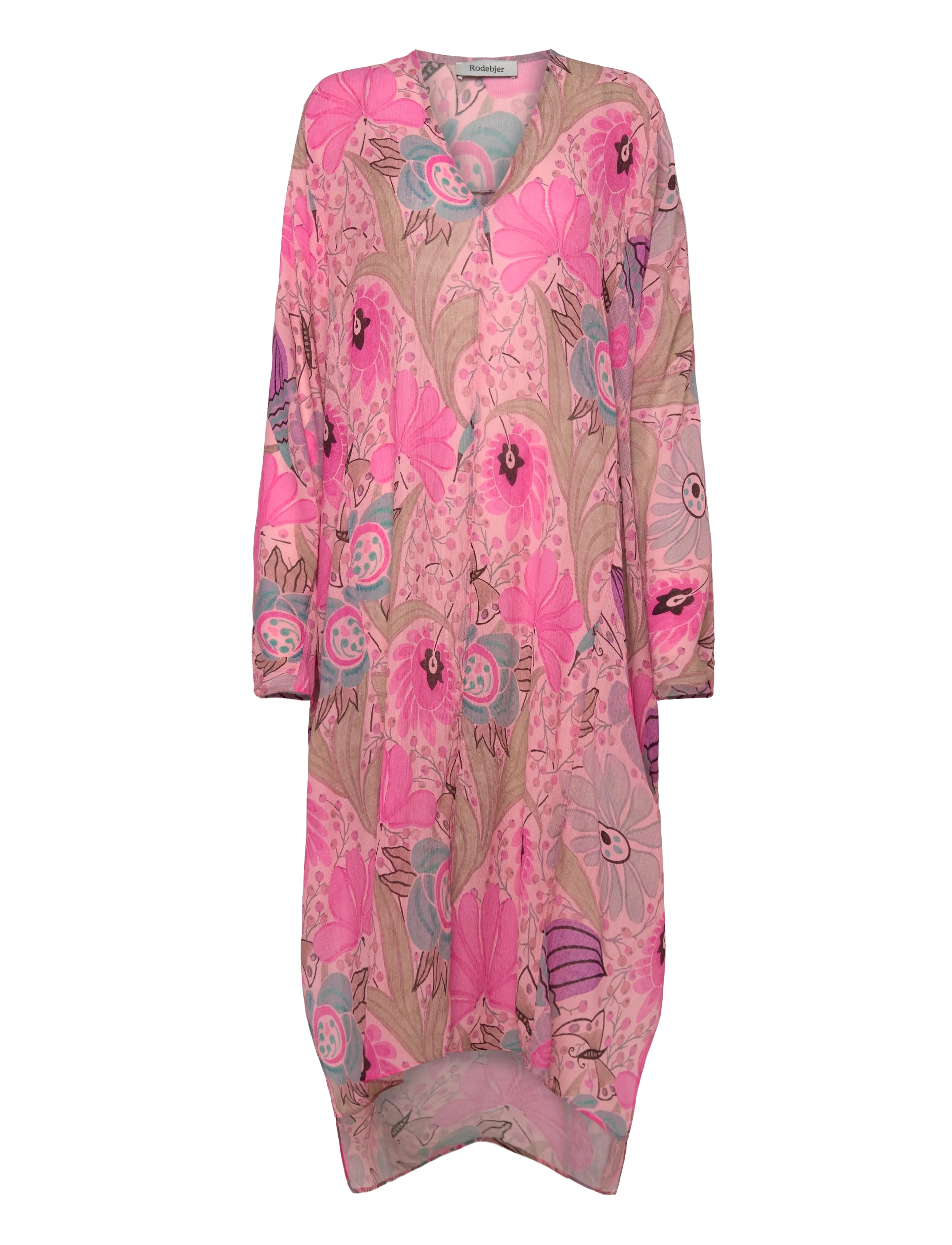 RODEBJER Sargasso Ducharne, Kvinder, Printet Kaftan Kjole, Pink, Str: XS/S