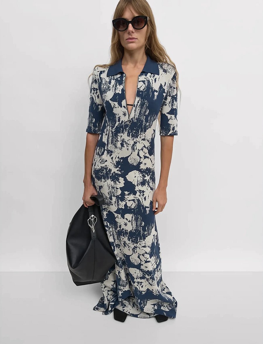 RODEBJER - RODEBJER CLOVER DENIM FLOWER - maxiklänningar - navy/sand - 0