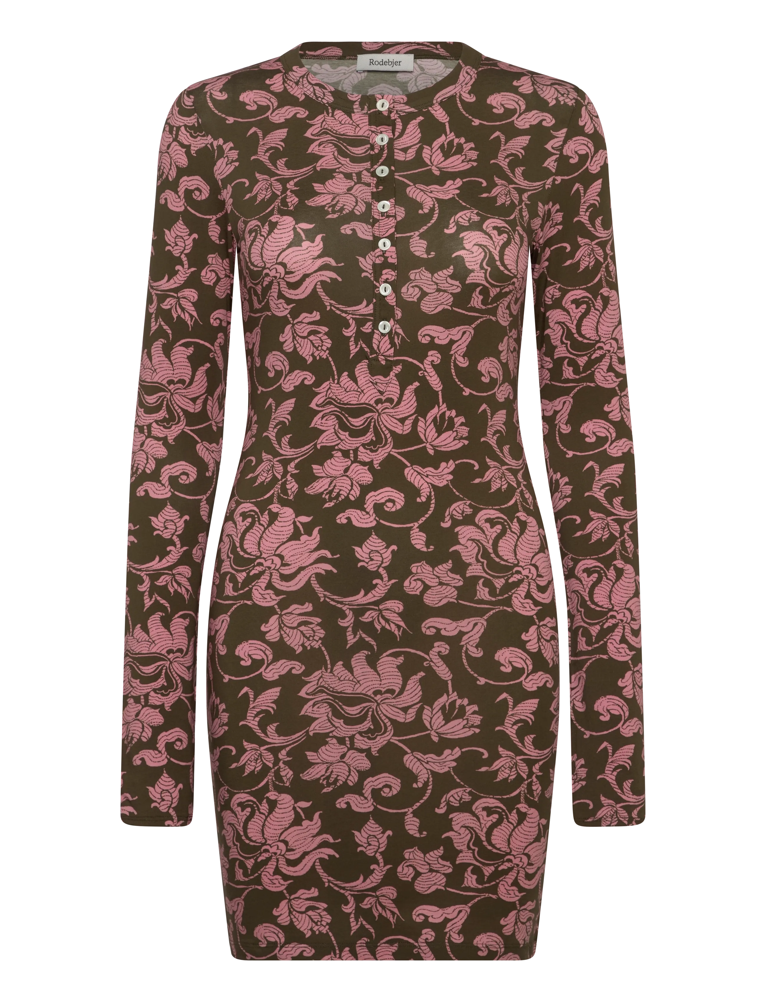 RODEBJER Rodebjer Kiara Dress French Lily - Scandinavian fashion - OLIVE/PINK / khaki/green
