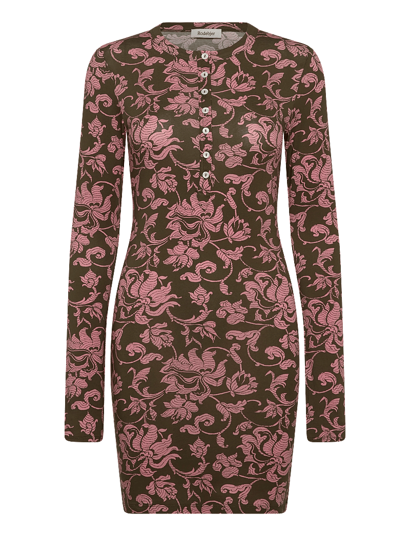RODEBJER - Rodebjer Kiara Dress French Lily - stramme kjoler - olive/pink - 0