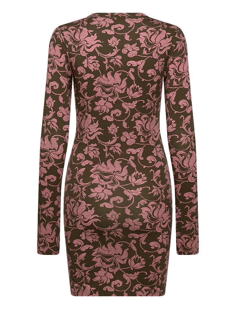 RODEBJER - Rodebjer Kiara Dress French Lily - stramme kjoler - olive/pink - 1