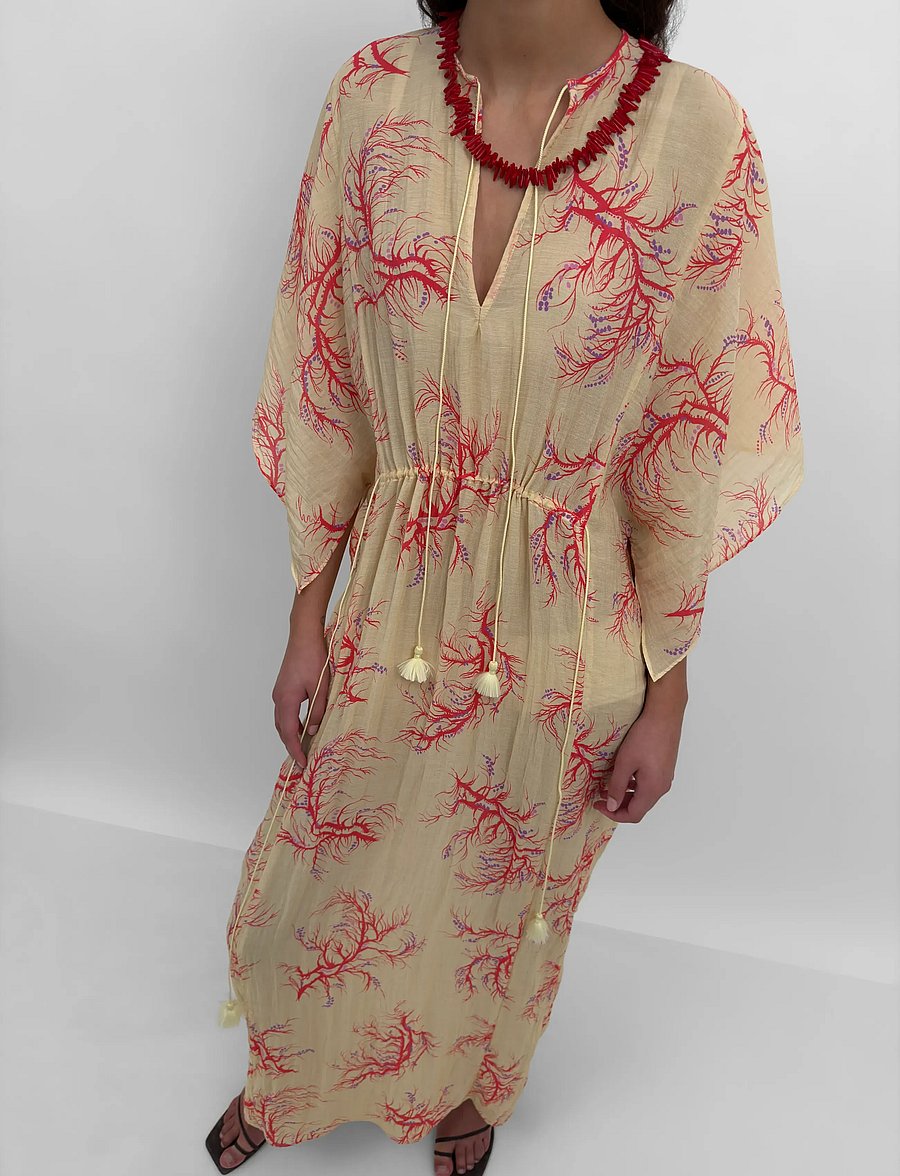 RODEBJER - RODEBJER BEGONIA SEAWEED - robes d'été - cream/red - 5