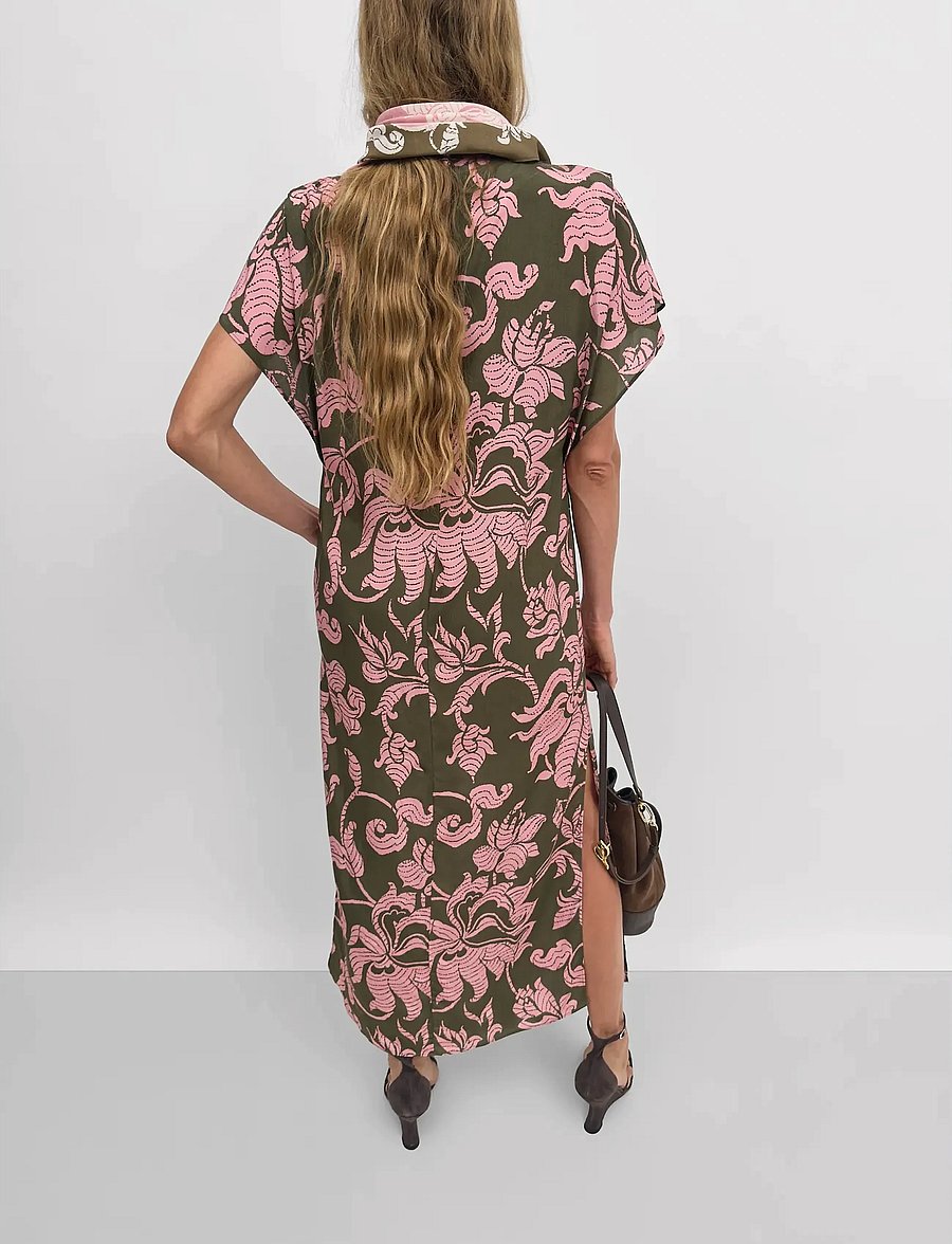 RODEBJER - Rodebjer Amalfi French Lily - maksikleidid - olive/pink - 5