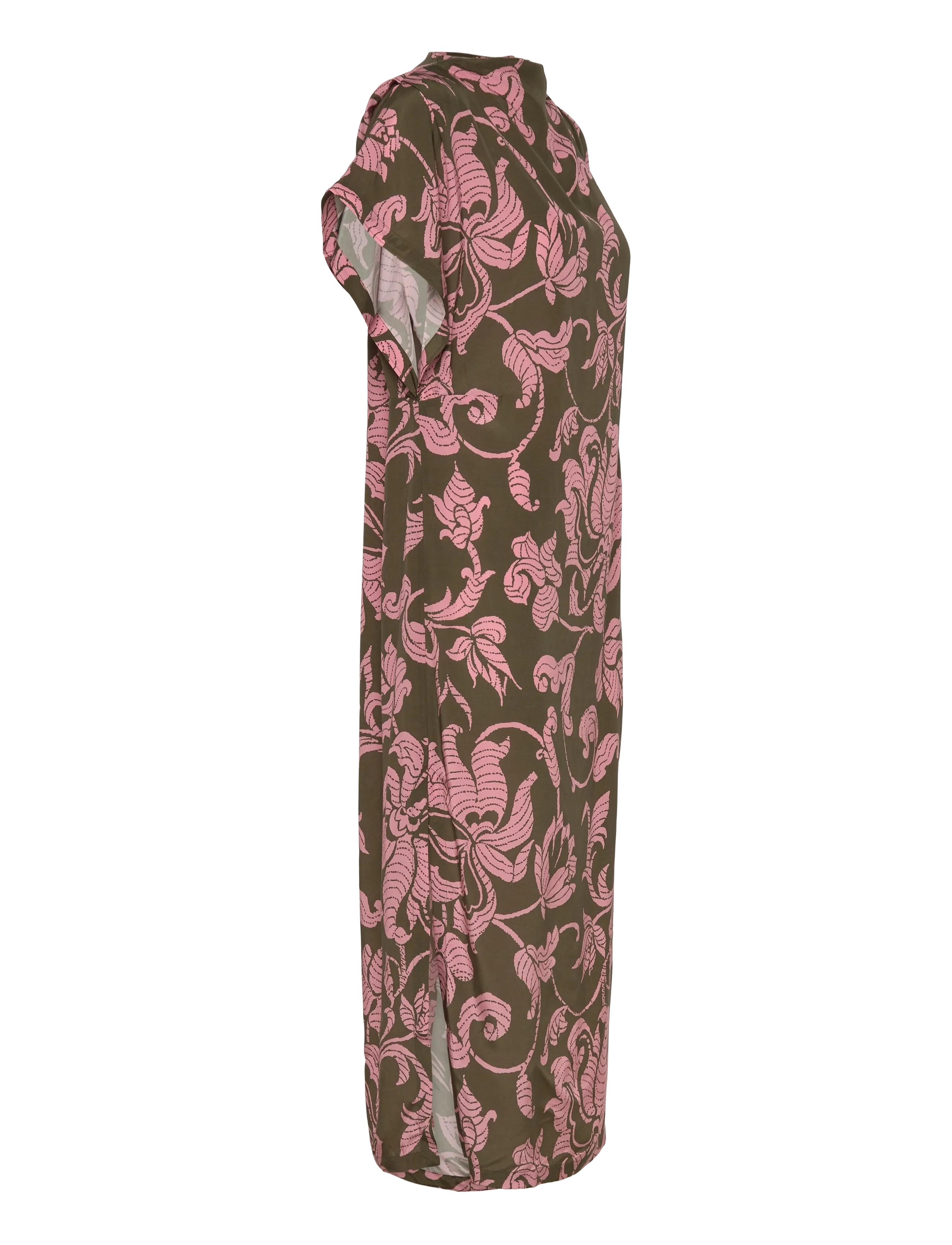 RODEBJER - Rodebjer Amalfi French Lily - maksikleidid - olive/pink - 3