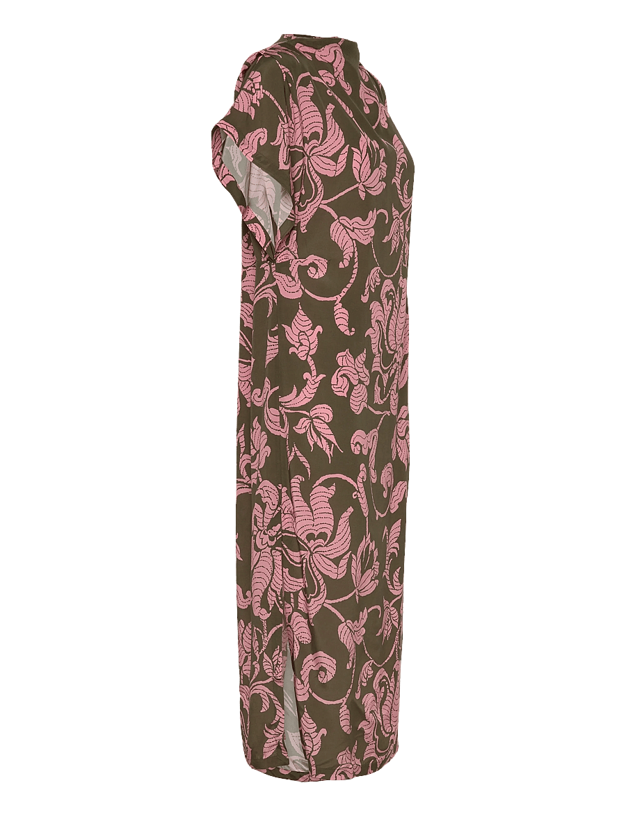 RODEBJER - Rodebjer Amalfi French Lily - maksikleidid - olive/pink - 3