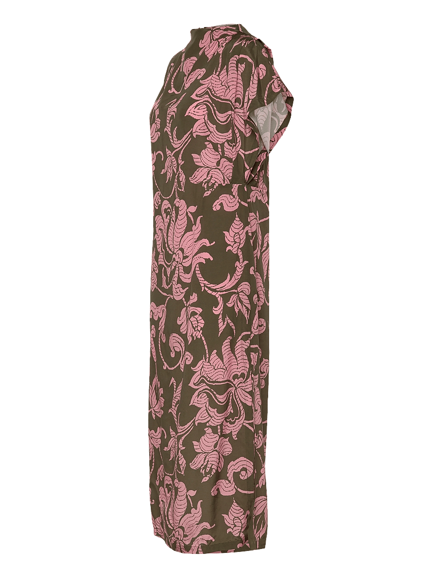 RODEBJER - Rodebjer Amalfi French Lily - maksikleidid - olive/pink - 4