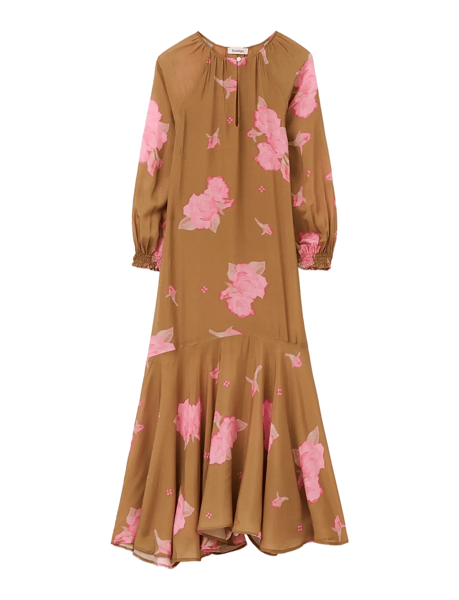 RODEBJER - Rodebjer Wyn Print - maxiklänningar - spaced rose nougat - 1