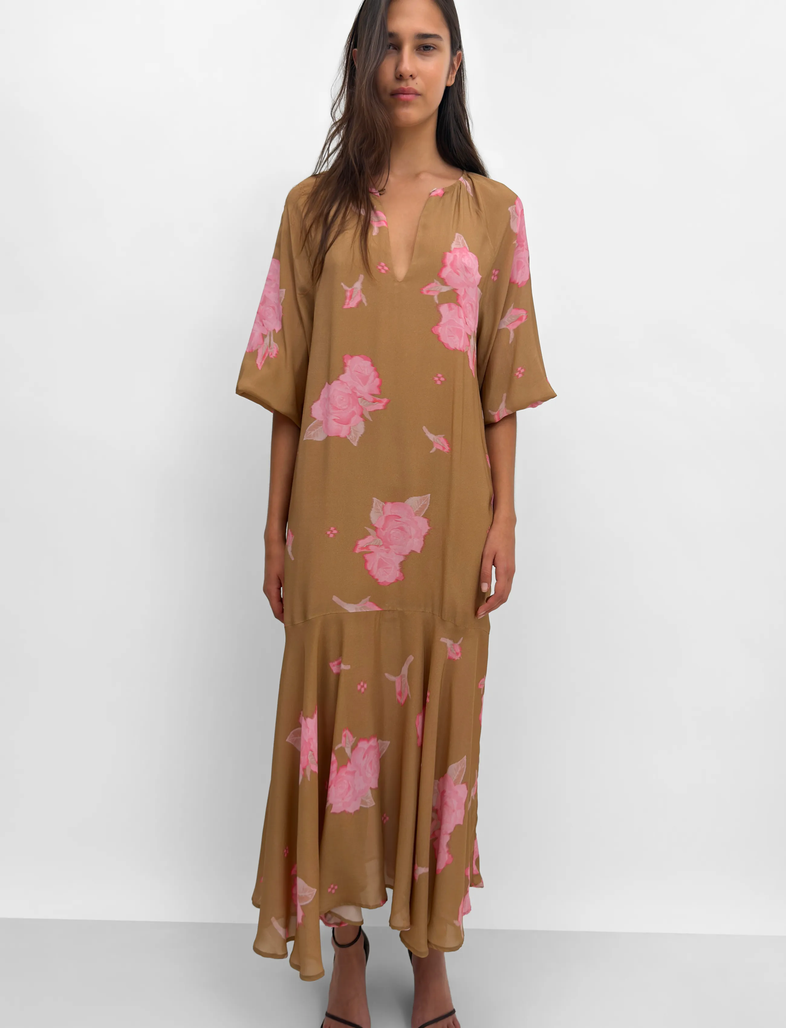 RODEBJER Rodebjer Wyn Print - Kläder - SPACED ROSE NOUGAT / brown