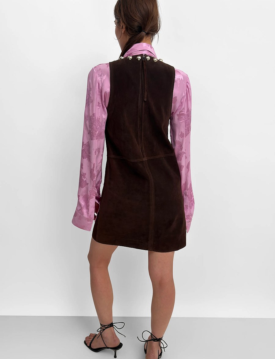 RODEBJER - Rodebjer Minji Suede - minikleidid - dark coffee - 2