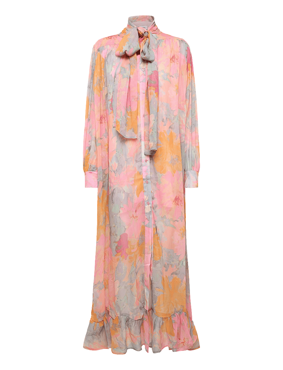 RODEBJER - Rodebjer Nayomi Floral Chiffon - sommarklänningar - paint pink/saffron - 0
