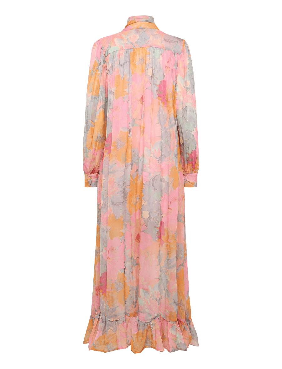 RODEBJER - Rodebjer Nayomi Floral Chiffon - sommarklänningar - paint pink/saffron - 1