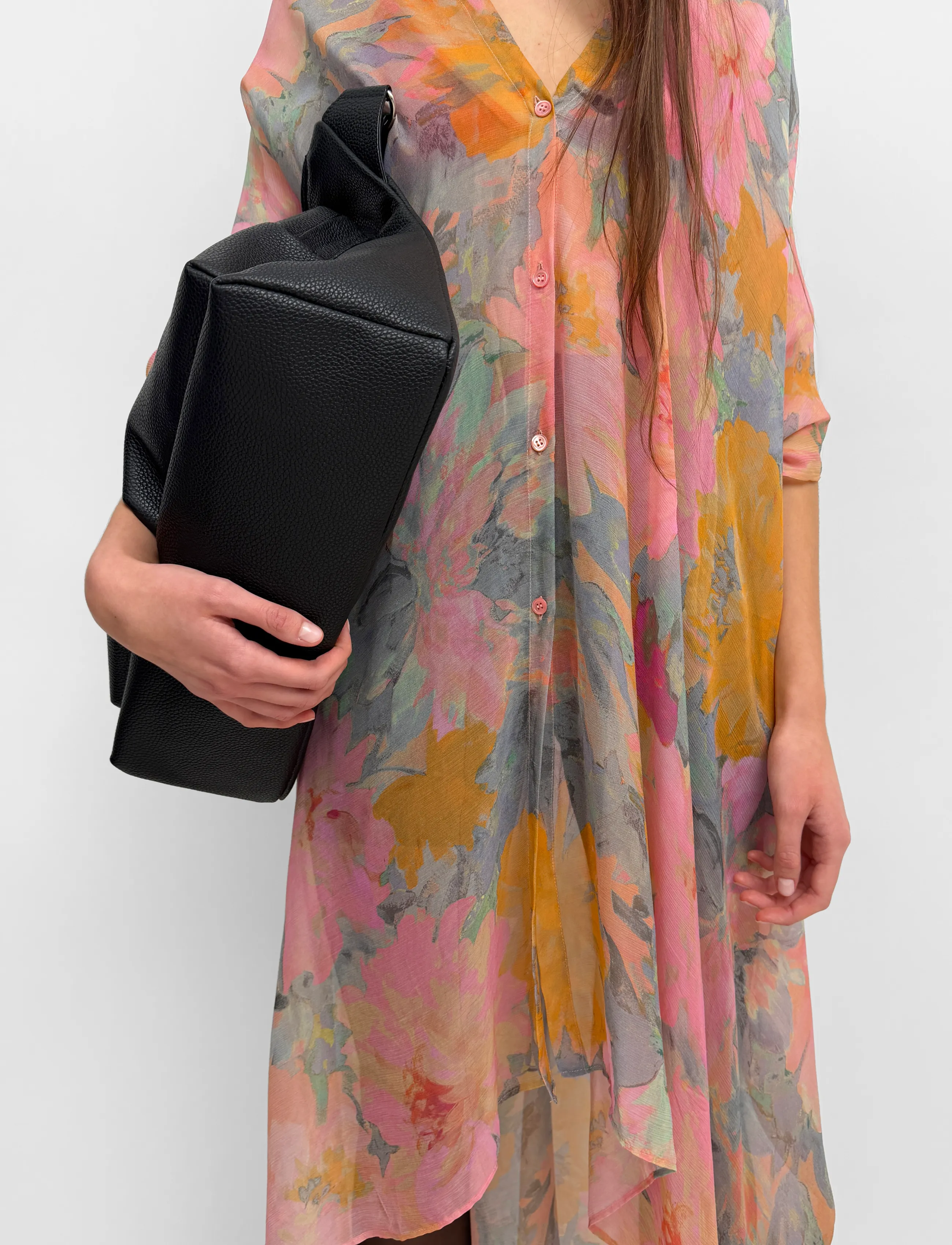 RODEBJER - Rodebjer Agave Floral Chiffon - sommarklänningar - paint pink/saffron - 3