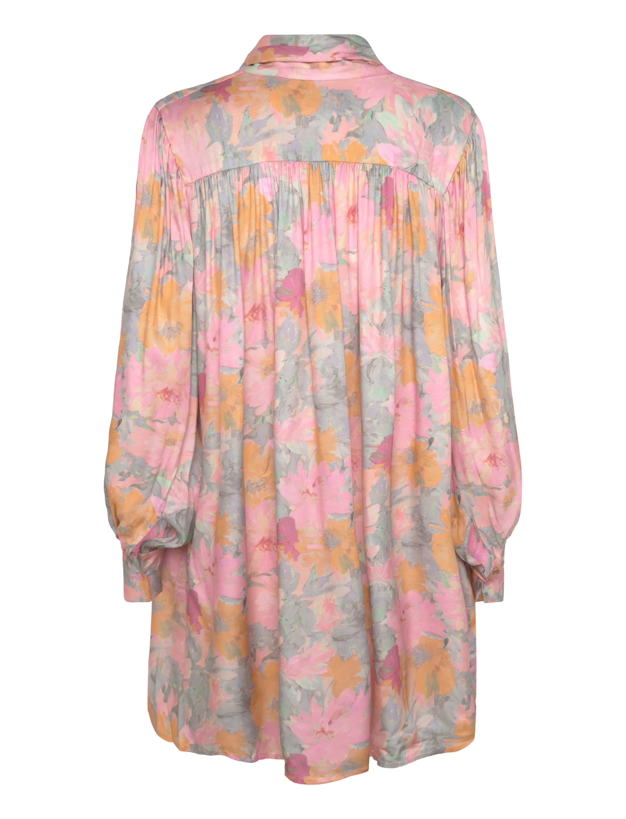 RODEBJER - Rodebjer Nayou Floral Shine - pikkade varrukatega pluusid - paint pink/saffron - 2