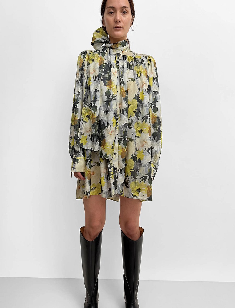 RODEBJER - Rodebjer Nayou Floral Shine - langærmede bluser - yellow/black - 0