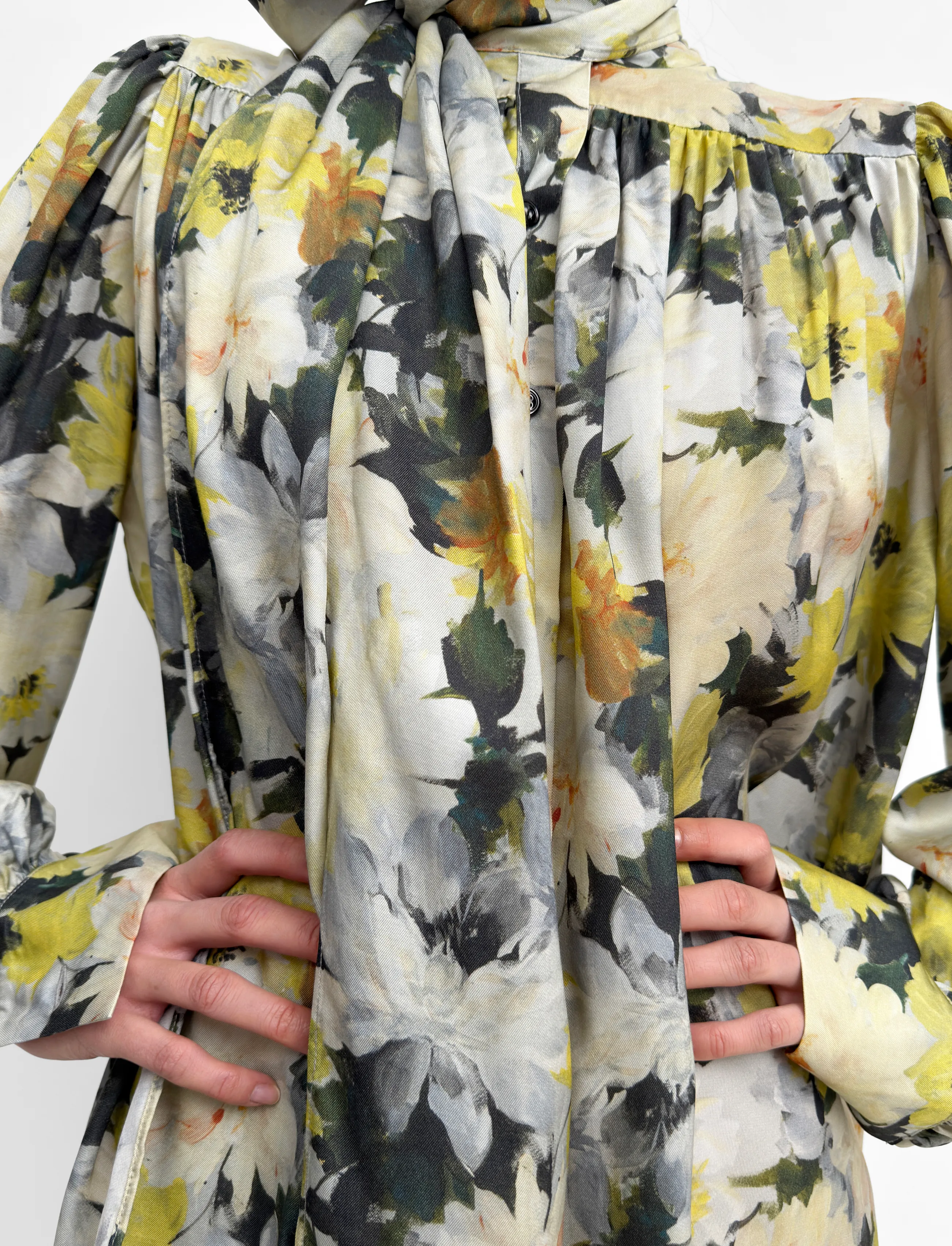 RODEBJER - Rodebjer Nayou Floral Shine - langærmede bluser - yellow/black - 3