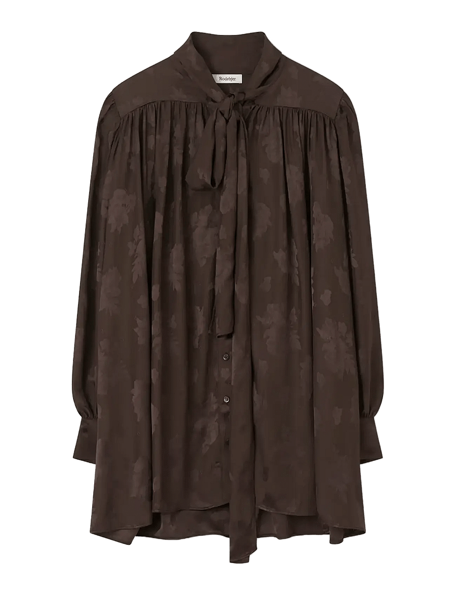 RODEBJER - Rodebjer Nayou Rose - langærmede bluser - dark coffee - 1