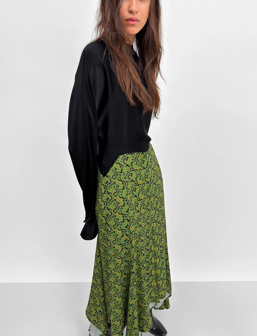 RODEBJER - Rodebjer Maryellen Viscose Prt - midikleider - branches paisley green - 4