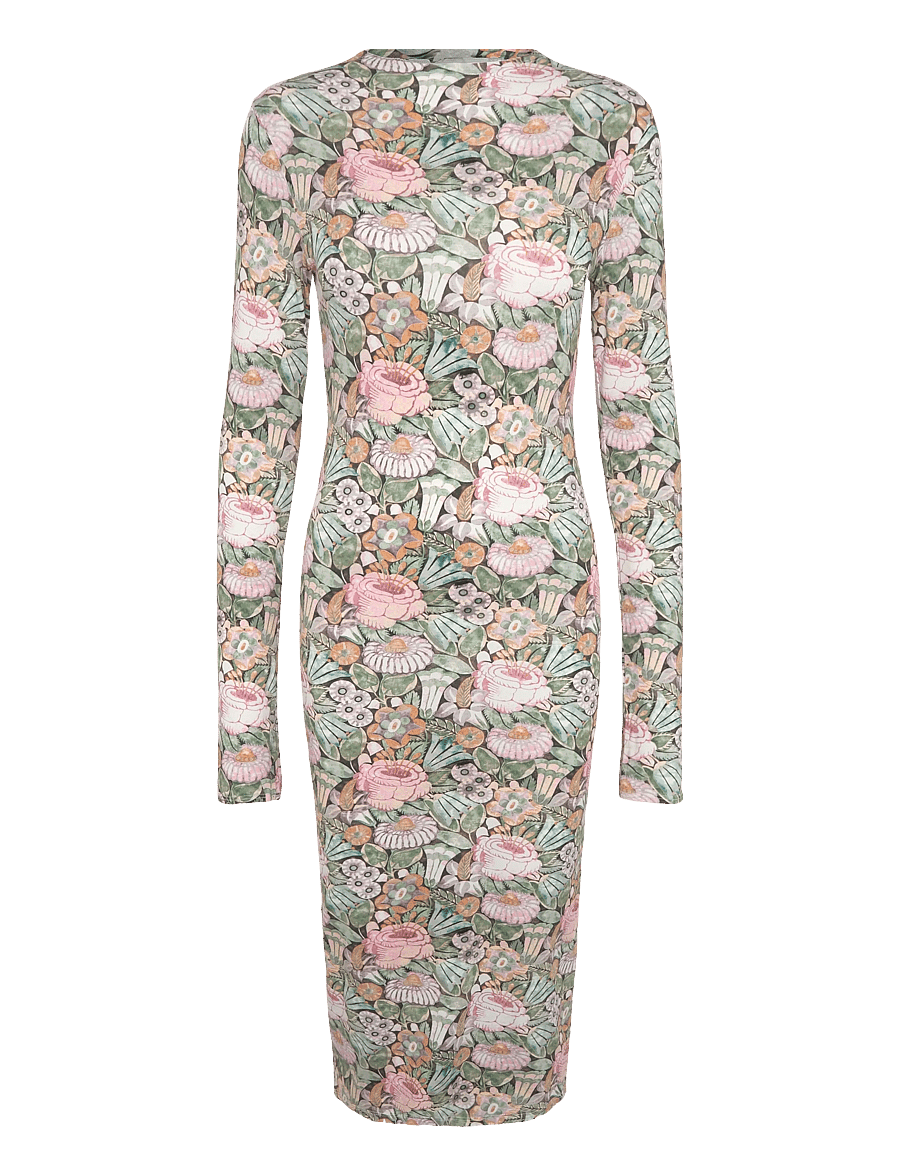 RODEBJER - Rodebjer Karlai Dress Prt - midi suknelės - opulent rose paper - 1