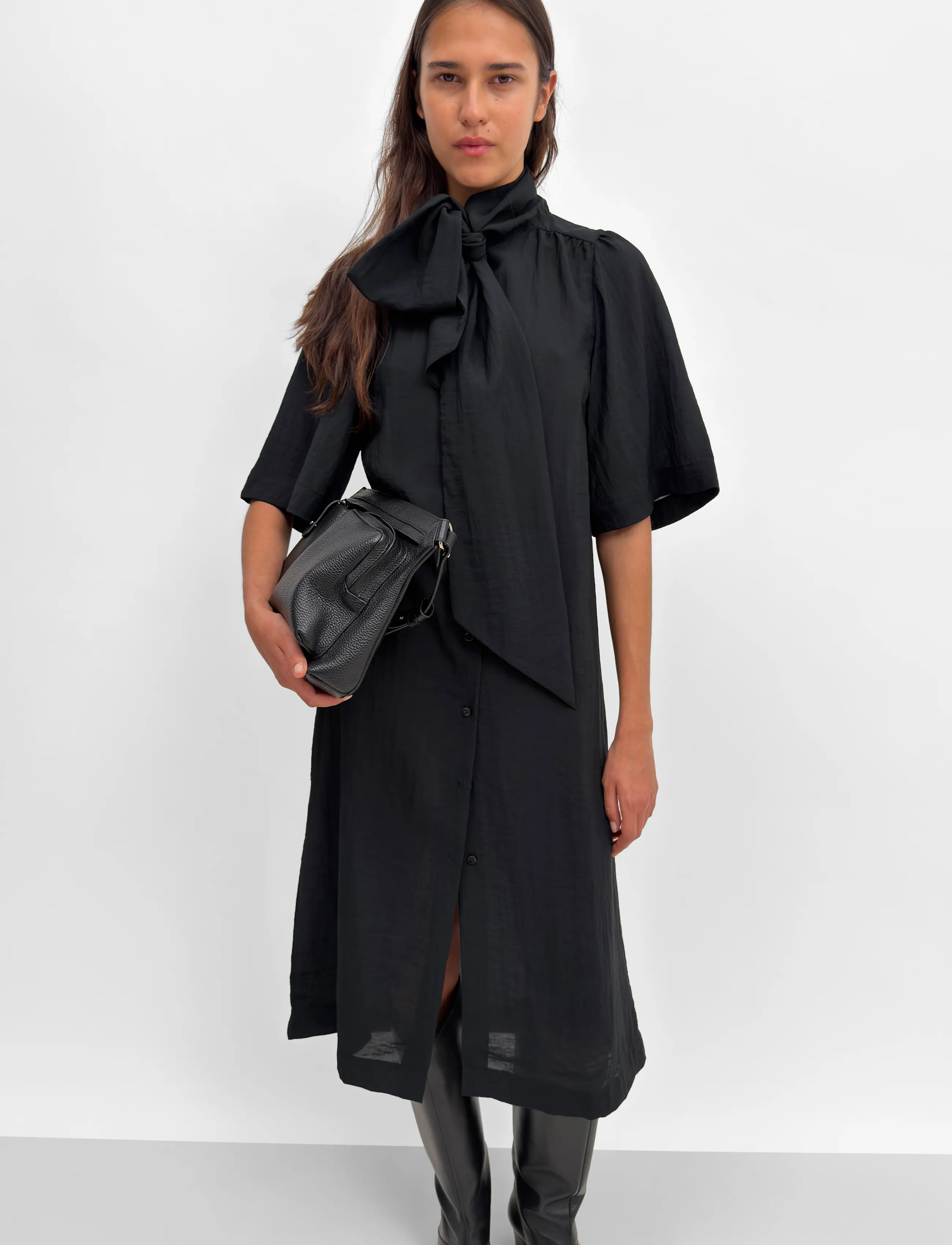 RODEBJER Rodebjer Adela Airy Solid - Rodebjer - BLACK / black