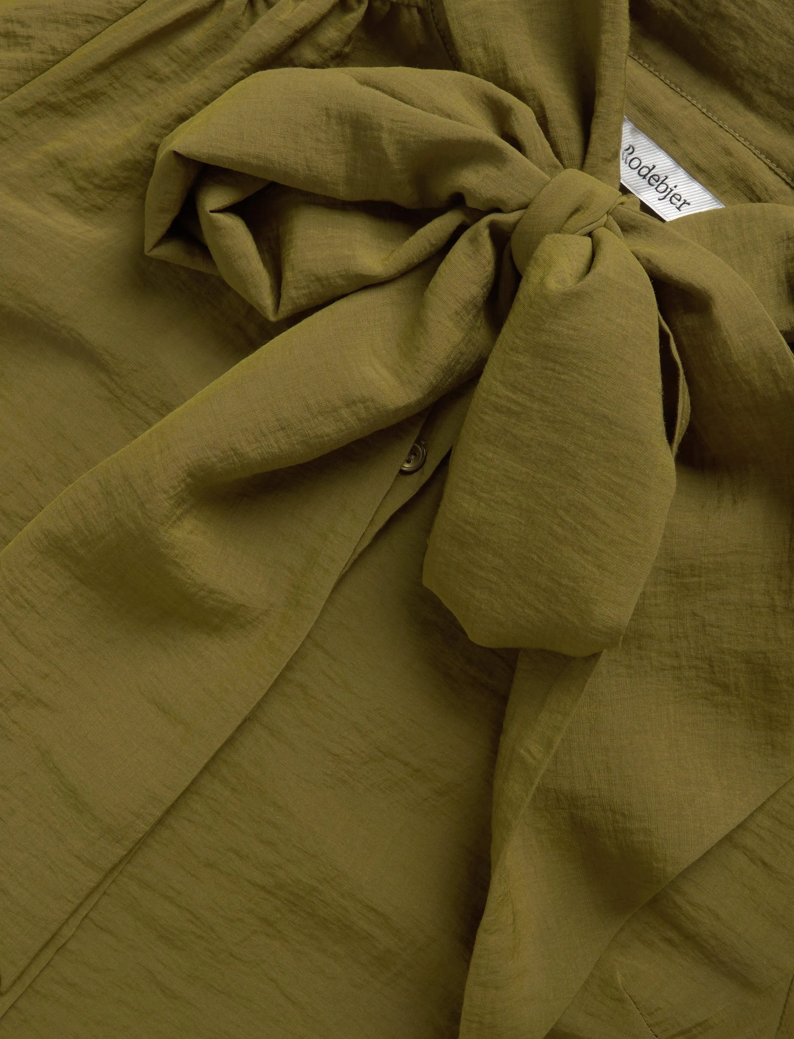 RODEBJER - Rodebjer Adela Airy Solid - midikleider - mud green - 5