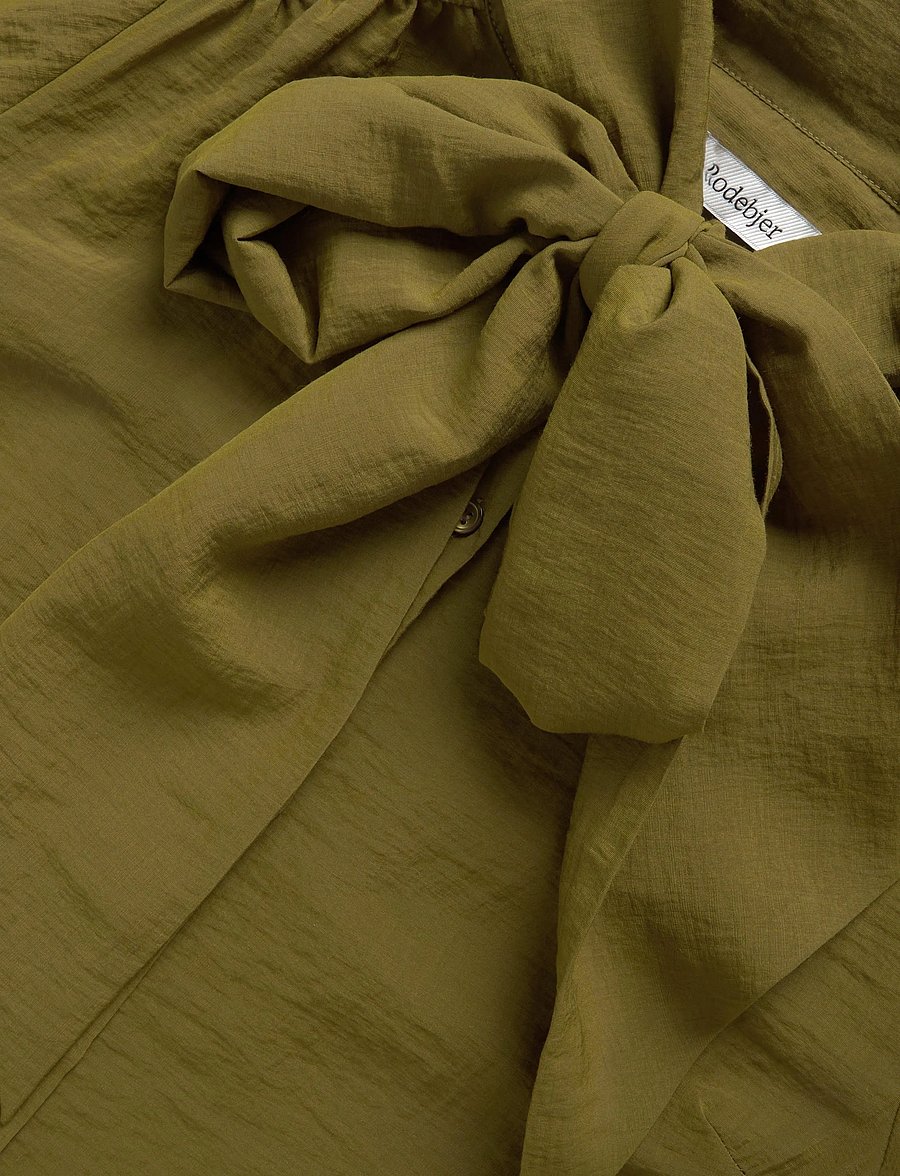 RODEBJER - Rodebjer Adela Airy Solid - midikleider - mud green - 5