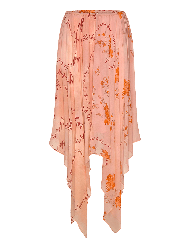 RODEBJER - Rodebjer Blanca Floral Text - midiseelikud - floral text apricot - 0