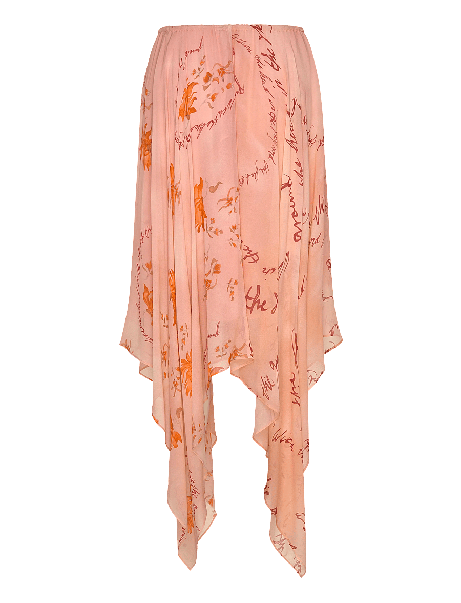 RODEBJER - RODEBJER BLANCA FLORAL TEXT - midi nederdele - floral text apricot - 2
