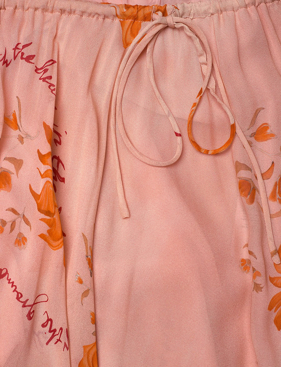 RODEBJER - RODEBJER BLANCA FLORAL TEXT - midi nederdele - floral text apricot - 5