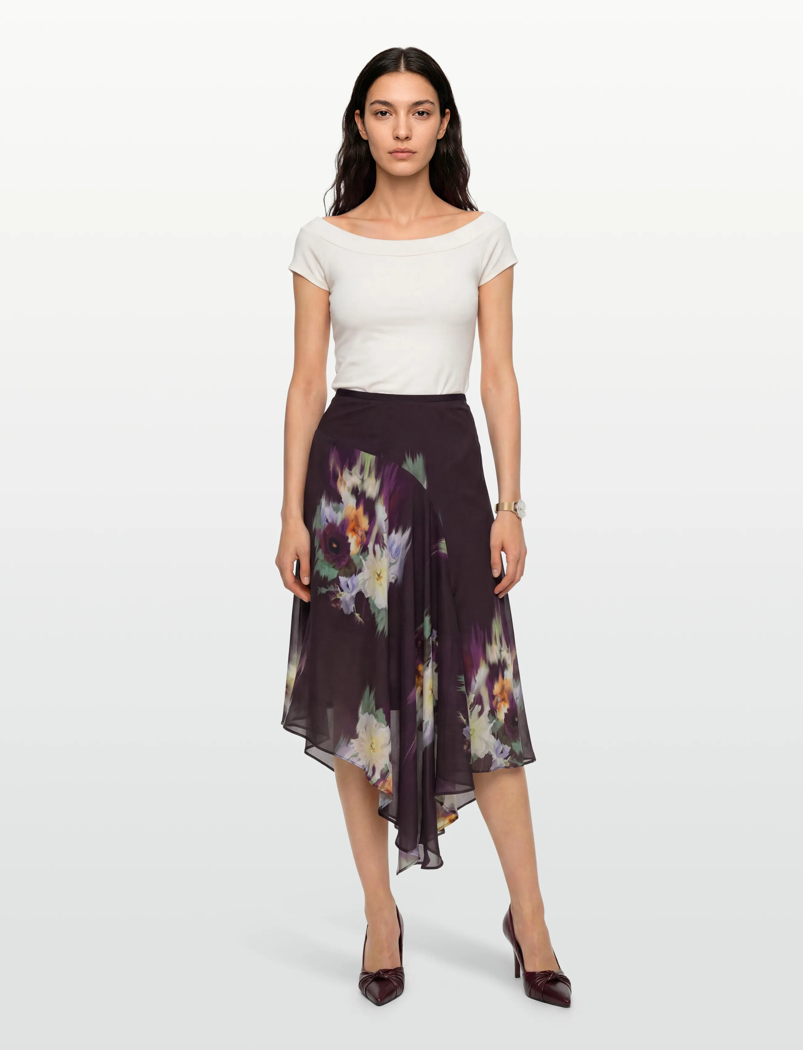 RODEBJER Rodebjer Shannon Baroque, M, Multi/patterned, Nederdele > Knælange Og Midi Nederdele, Dame
