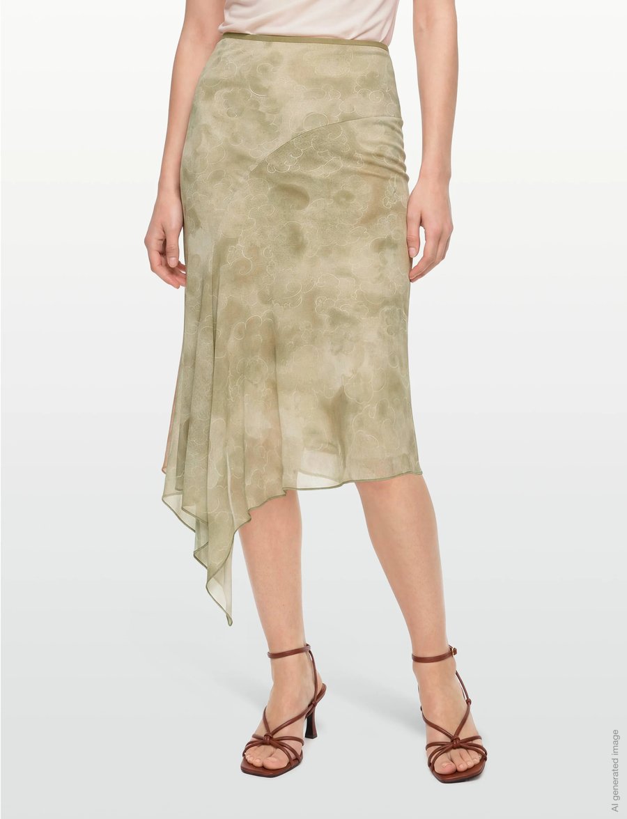 RODEBJER - RODEBJER RIMINI CLOUDS - midi-röcke - sage green - 3