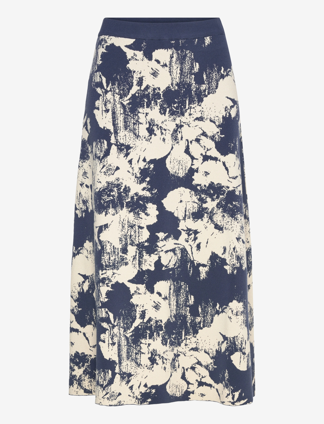 RODEBJER - Rodebjer Flora Denim Flower - midi skirts - navy/sand - 1