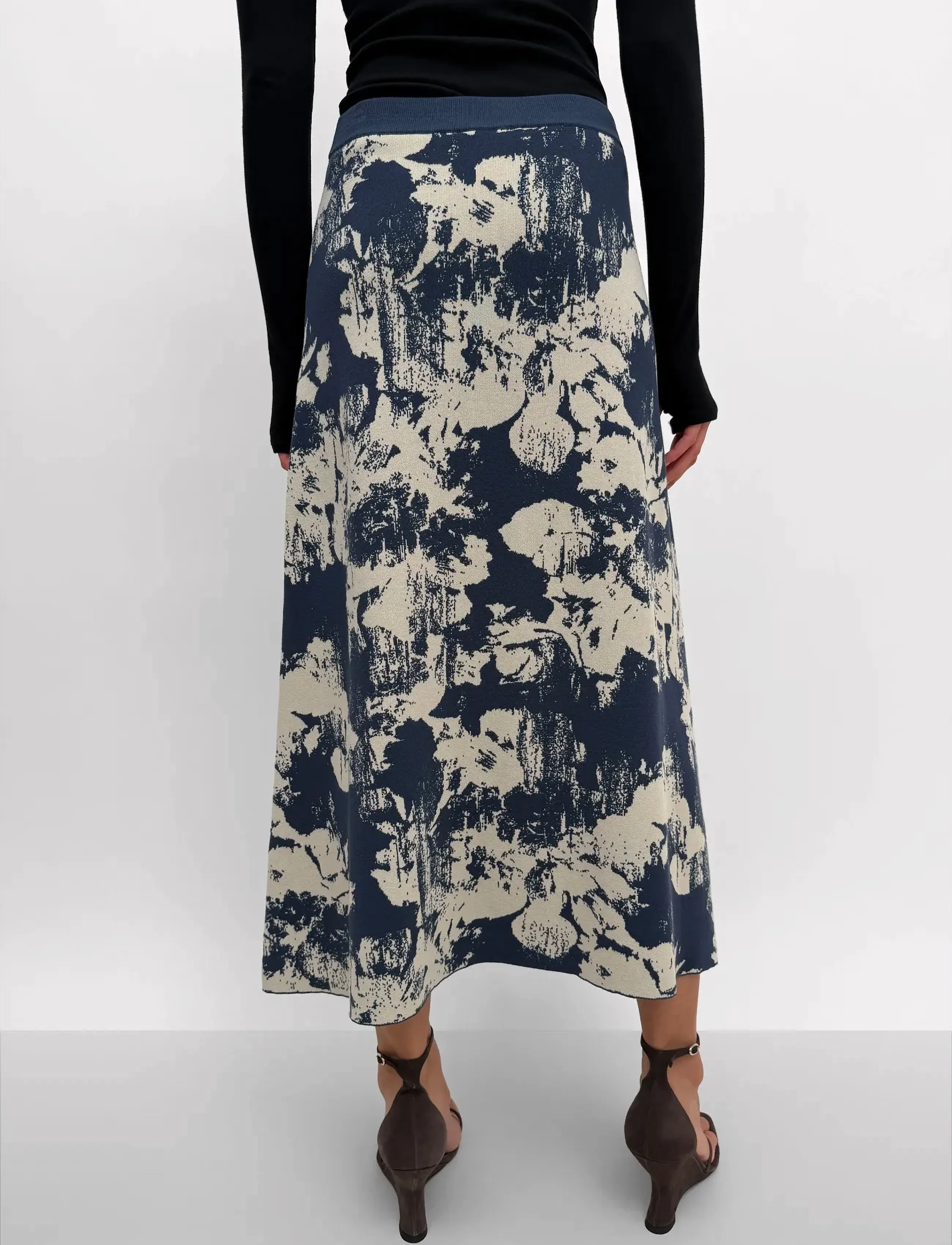 RODEBJER - Rodebjer Flora Denim Flower - midiseelikud - navy/sand - 3