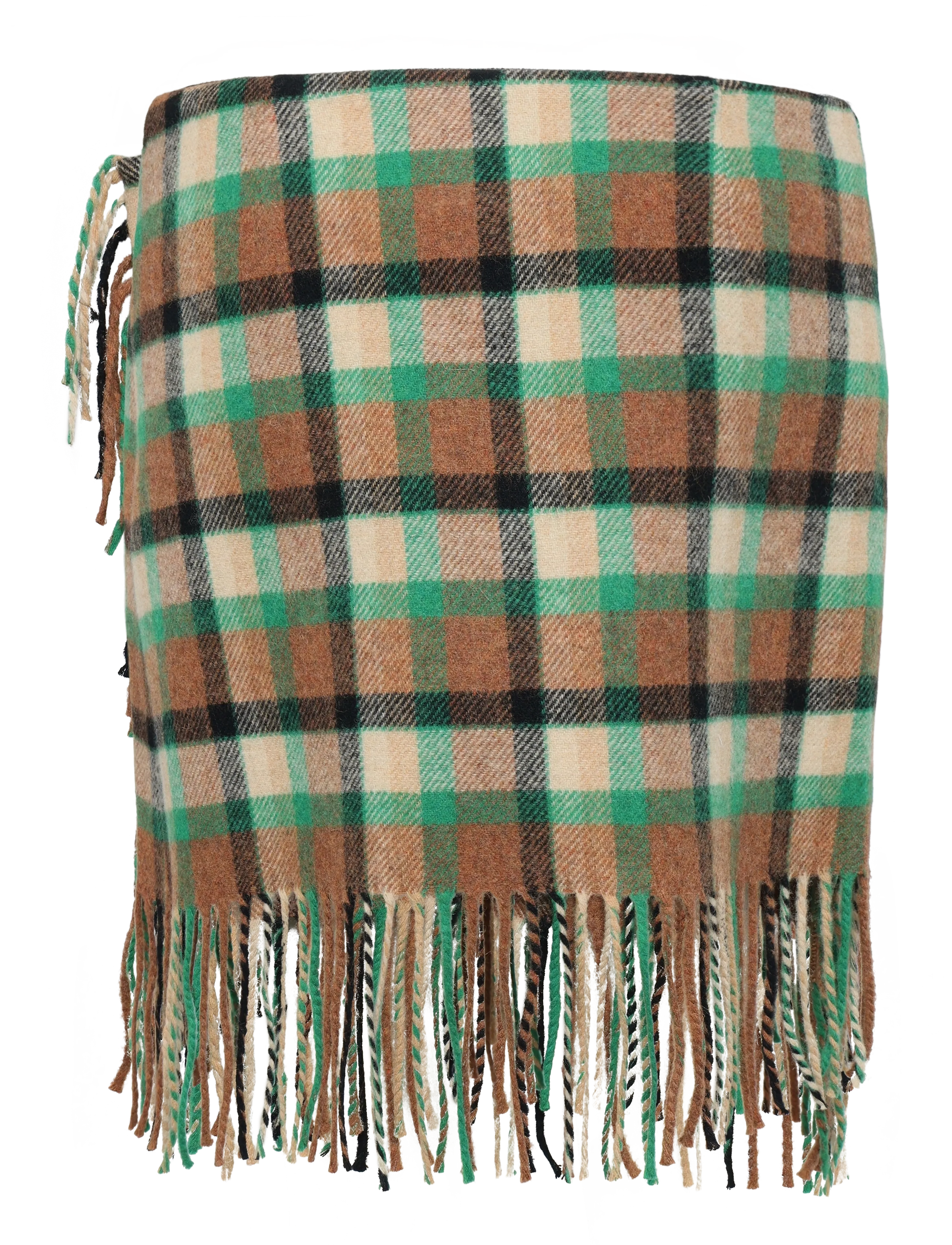 RODEBJER - Rodebjer Aera Check Fringe - nutty/leaf green - 1