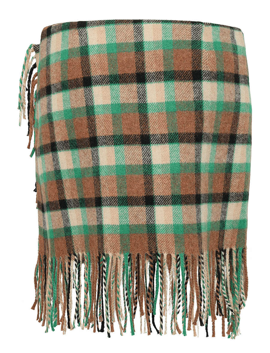 RODEBJER - Rodebjer Aera Check Fringe - hõlmikseelikud - nutty/leaf green - 2