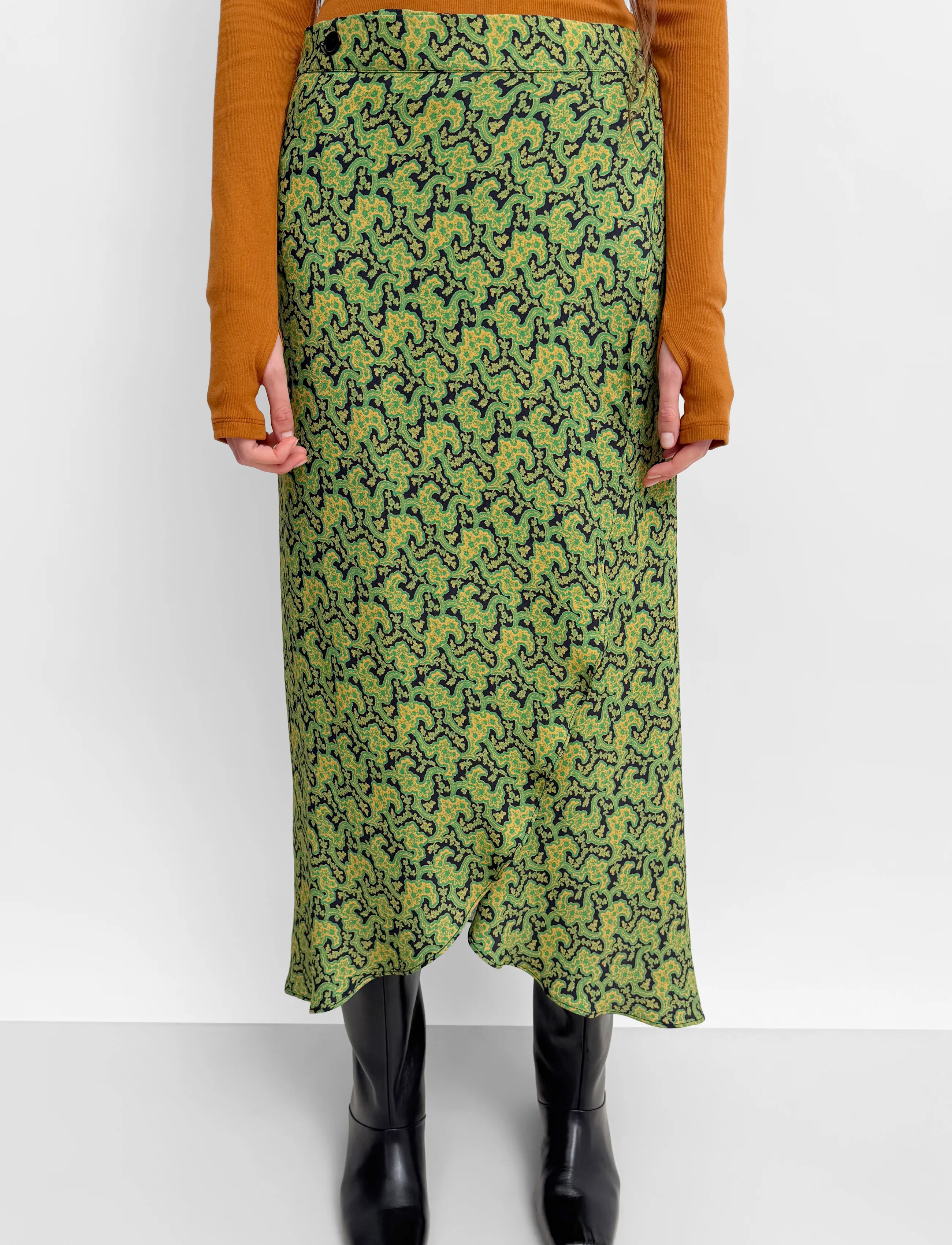 RODEBJER - Rodebjer Hizomi Viscose Prt - hõlmikseelikud - branches paisley green - 4