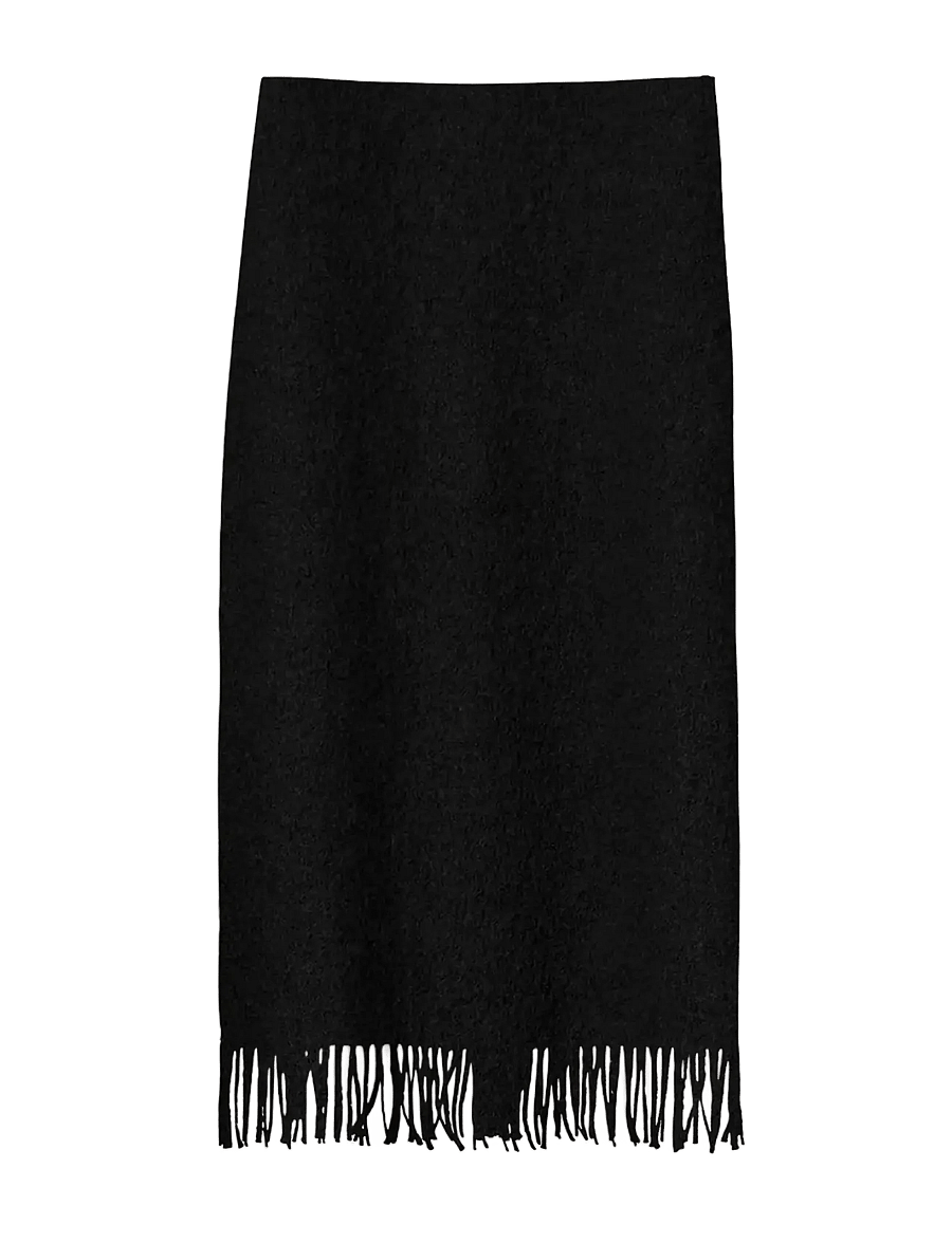RODEBJER - Rodebjer Blaine Fringe - strikkede nederdele - black - 1