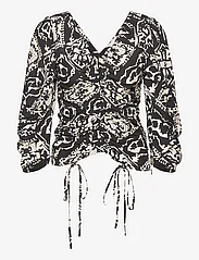 RODEBJER - Rodebjer Venus Rihad - long-sleeved blouses - black/white - 0